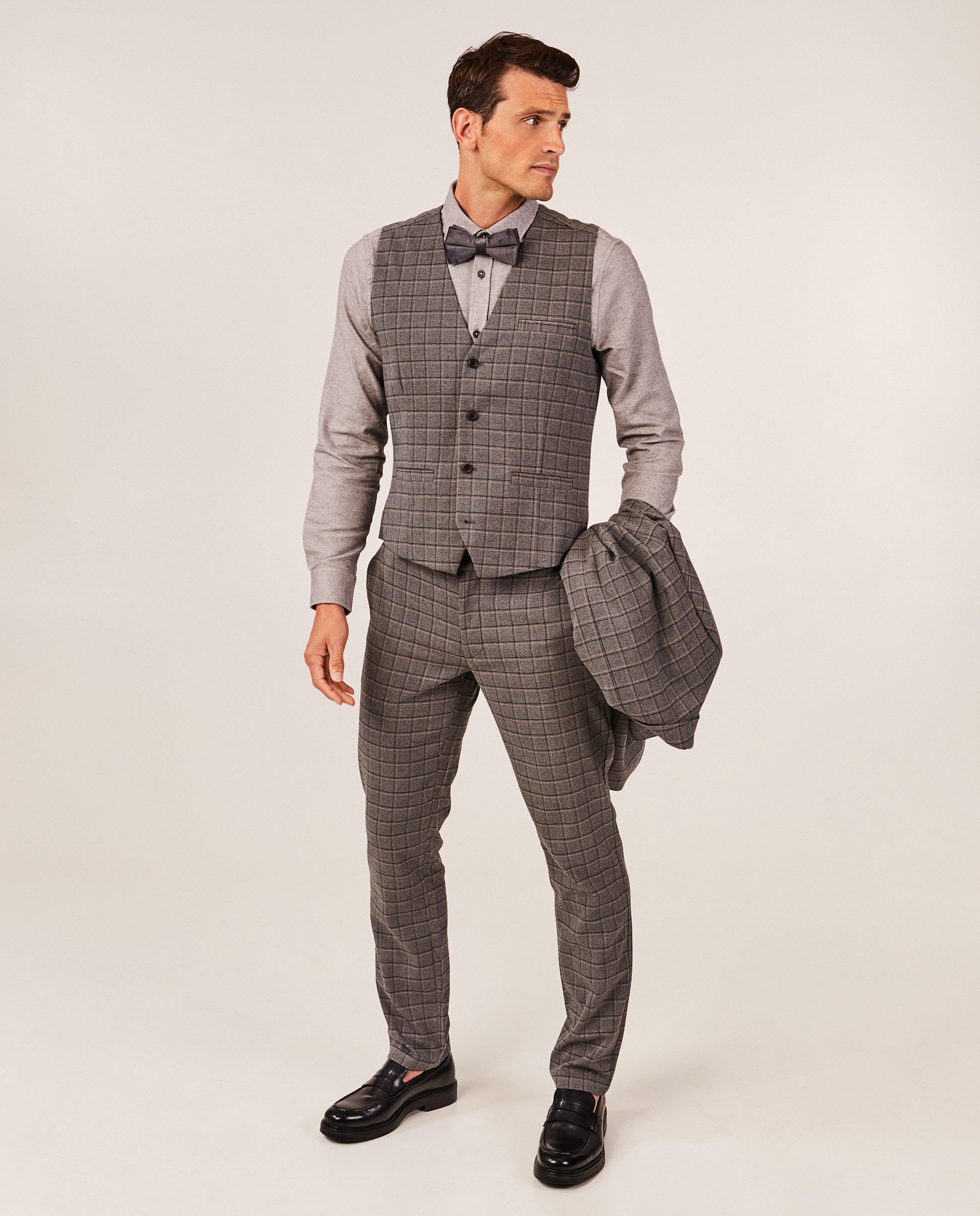 Gilet de costume à carreaux, hommes - null - Quarterback