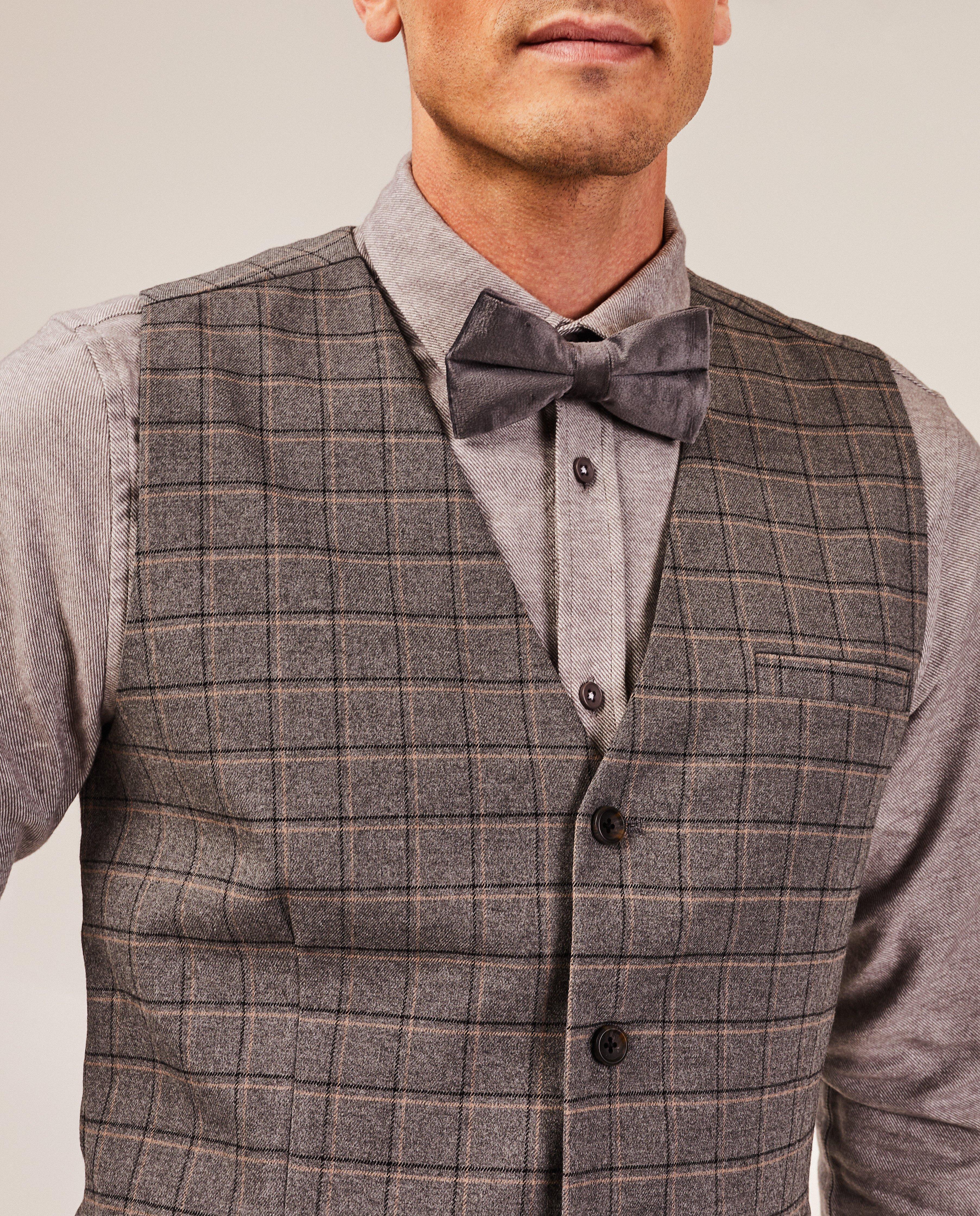 Cardigan - Kostuumgilet met ruiten, heren