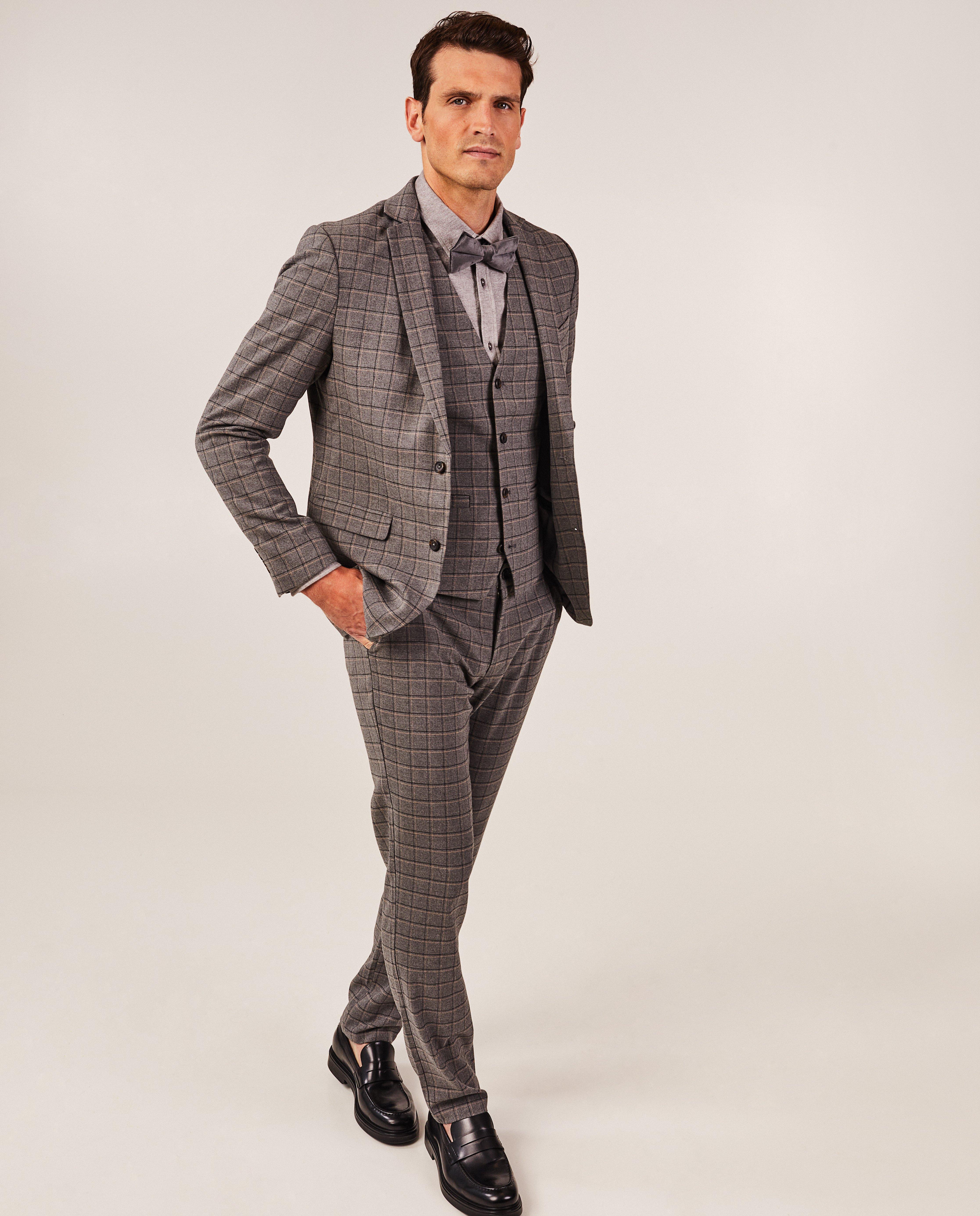 Kostuumvest met ruiten, slim fit - null - Quarterback