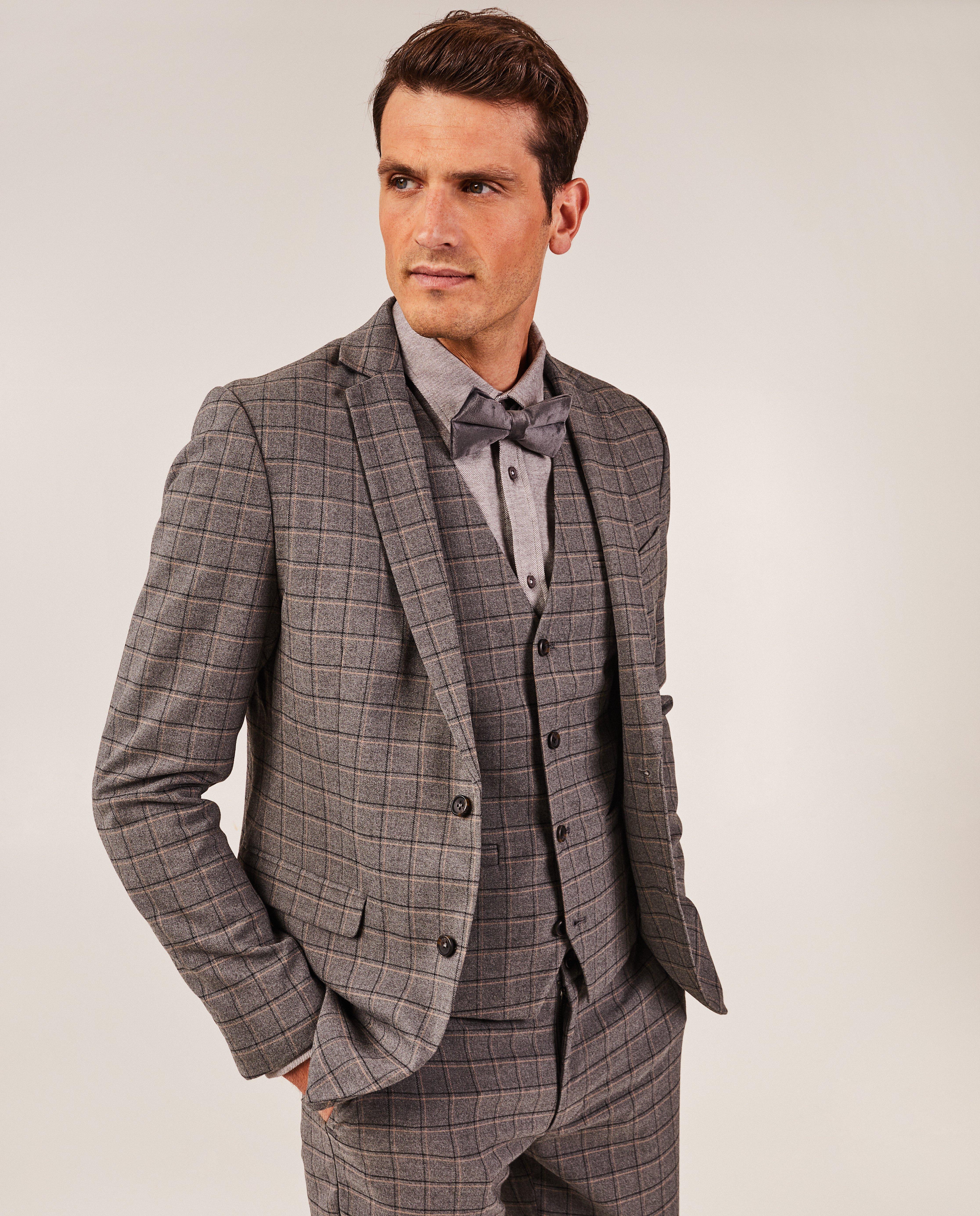 Blazers - Kostuumvest met ruiten, slim fit