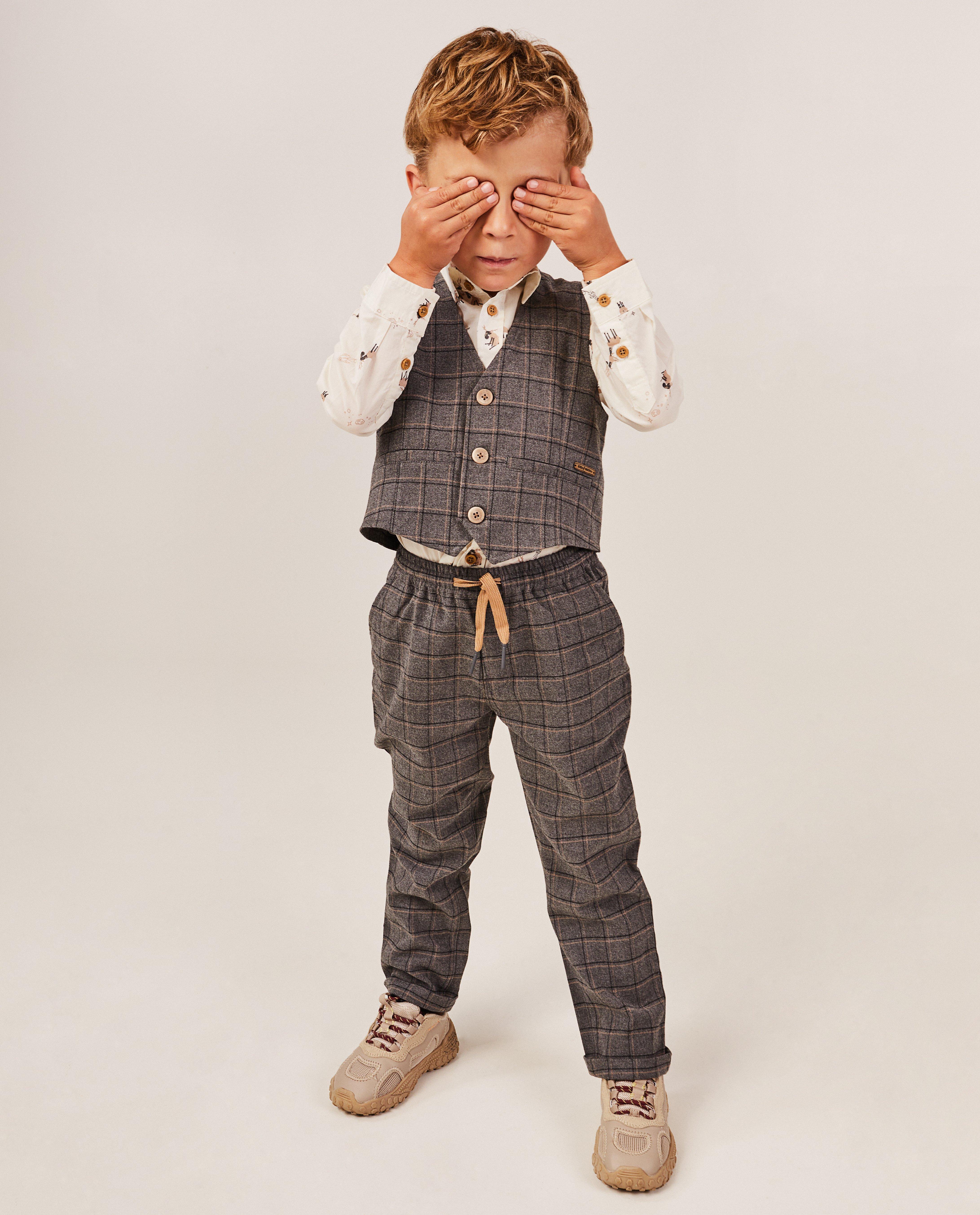 Pantalon habillé à carreaux, 2-7 ans - null - Kidz Nation