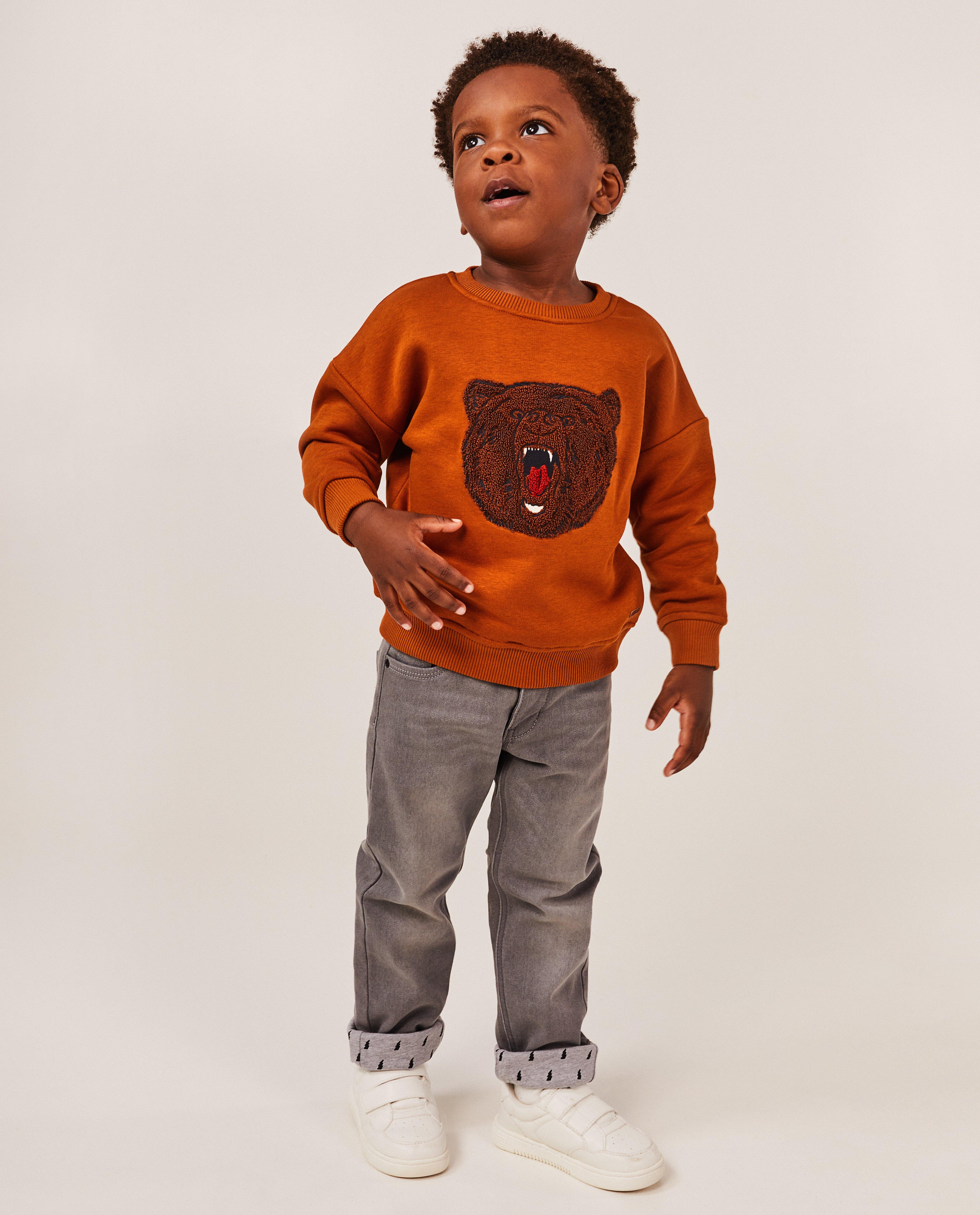 Jeans - Donkergrijze jeans, relaxed fit