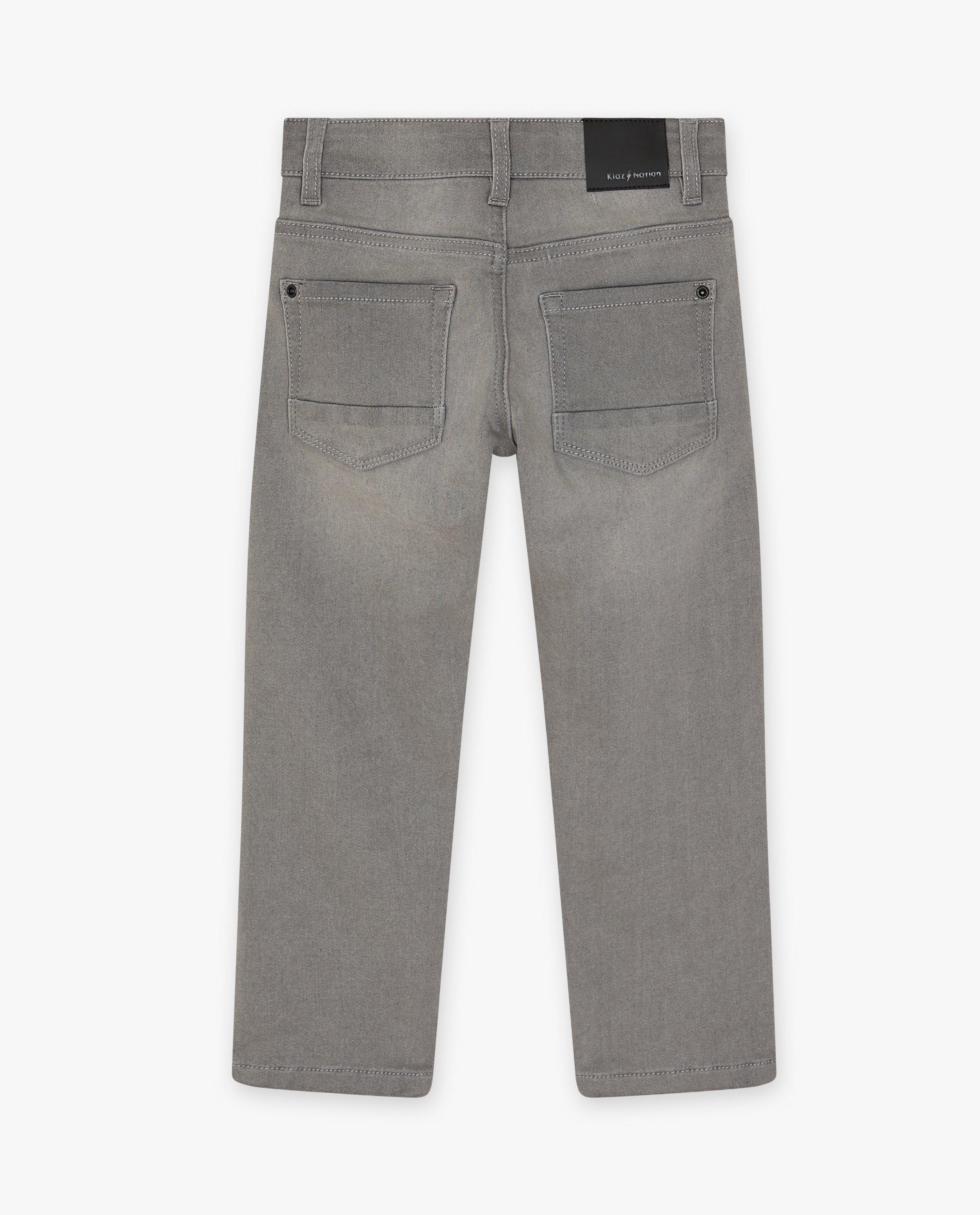 Jeans - Donkergrijze jeans, relaxed fit