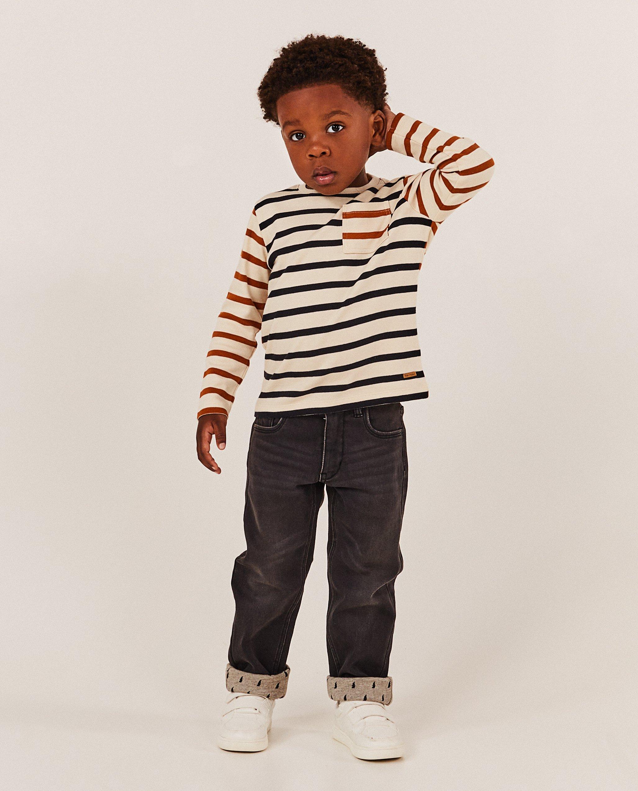 Jeans - Donkergrijze jeans, relaxed fit