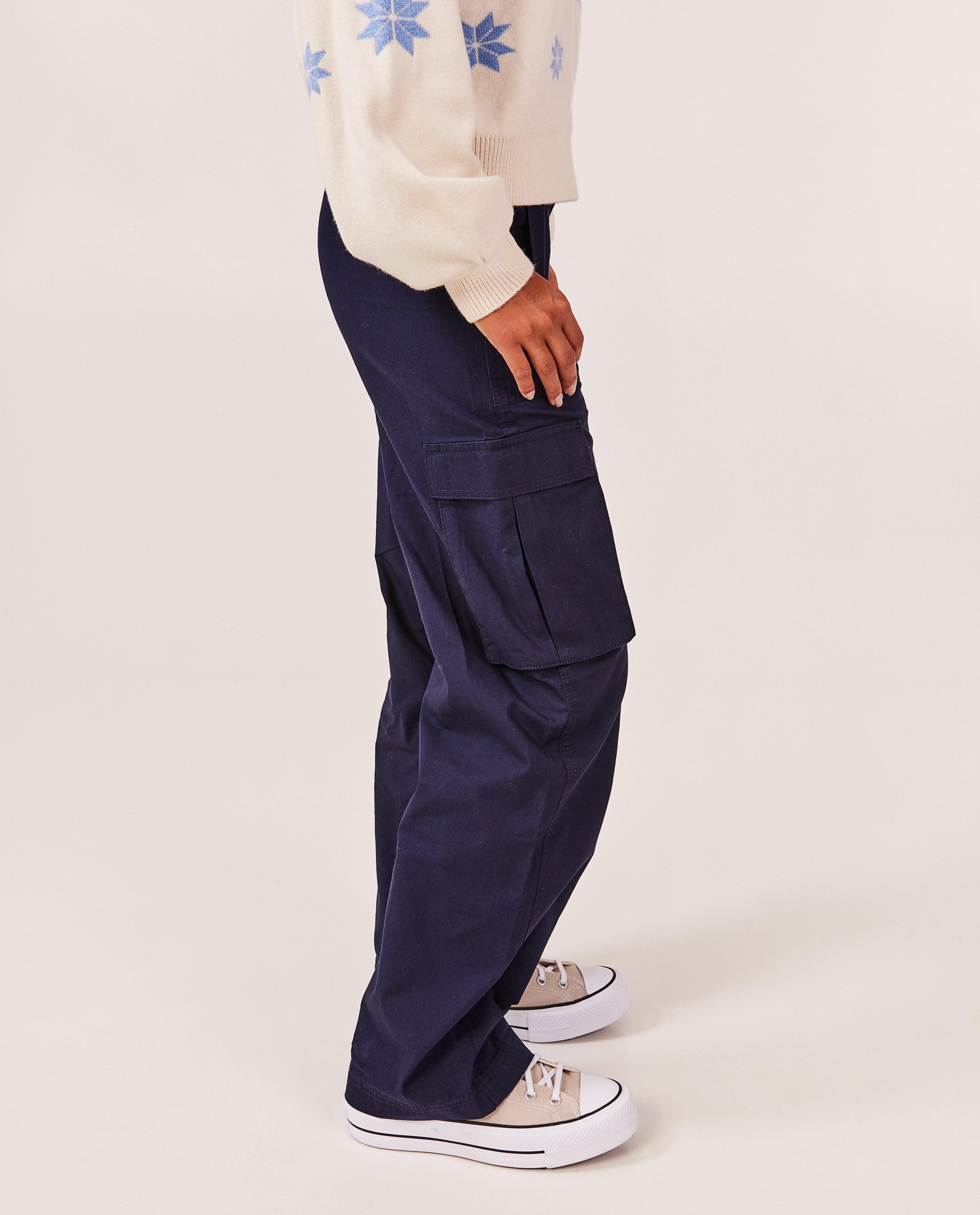 Donkerblauwe broek, cargo fit - null - Groggy