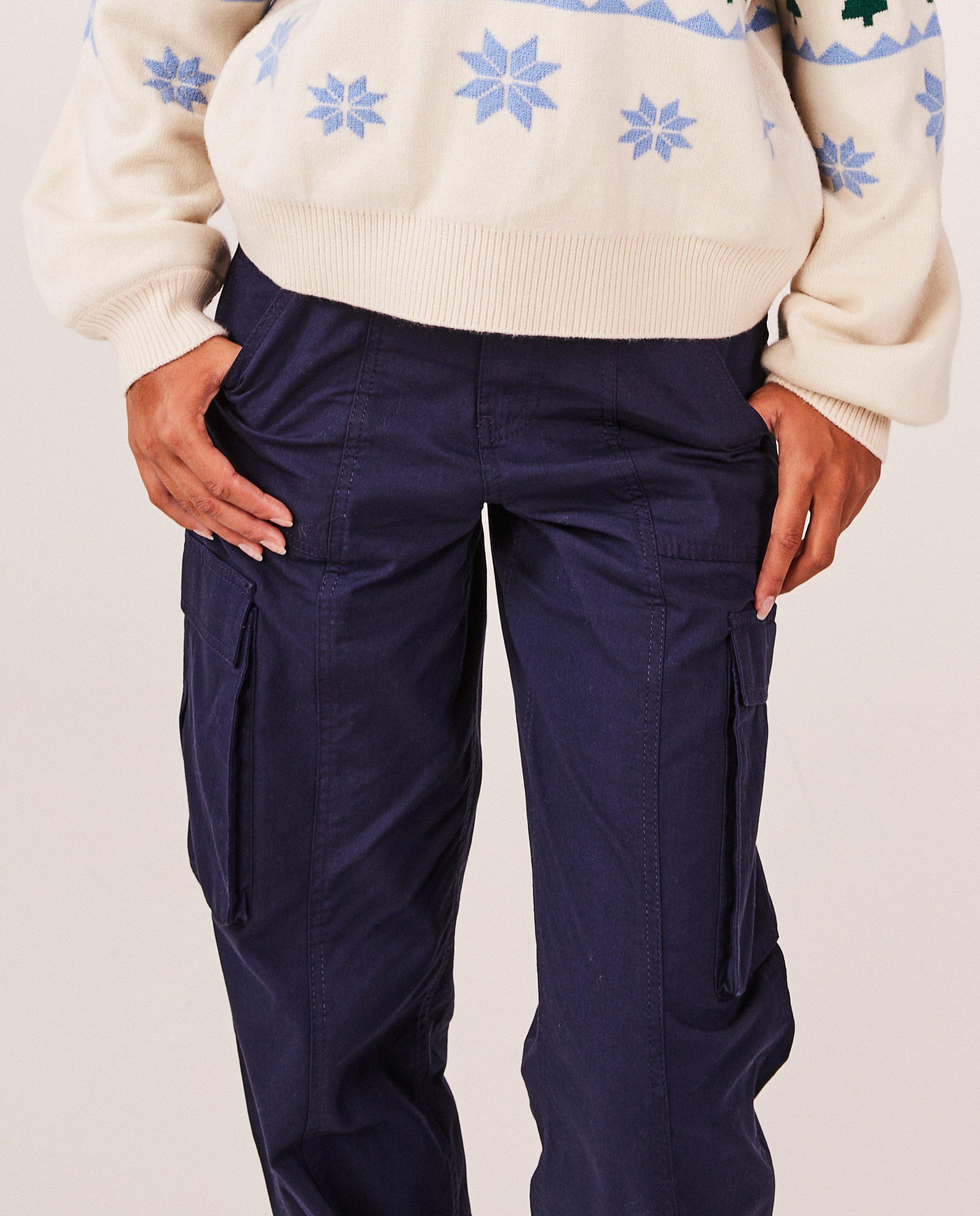 Broeken - Donkerblauwe broek, cargo fit