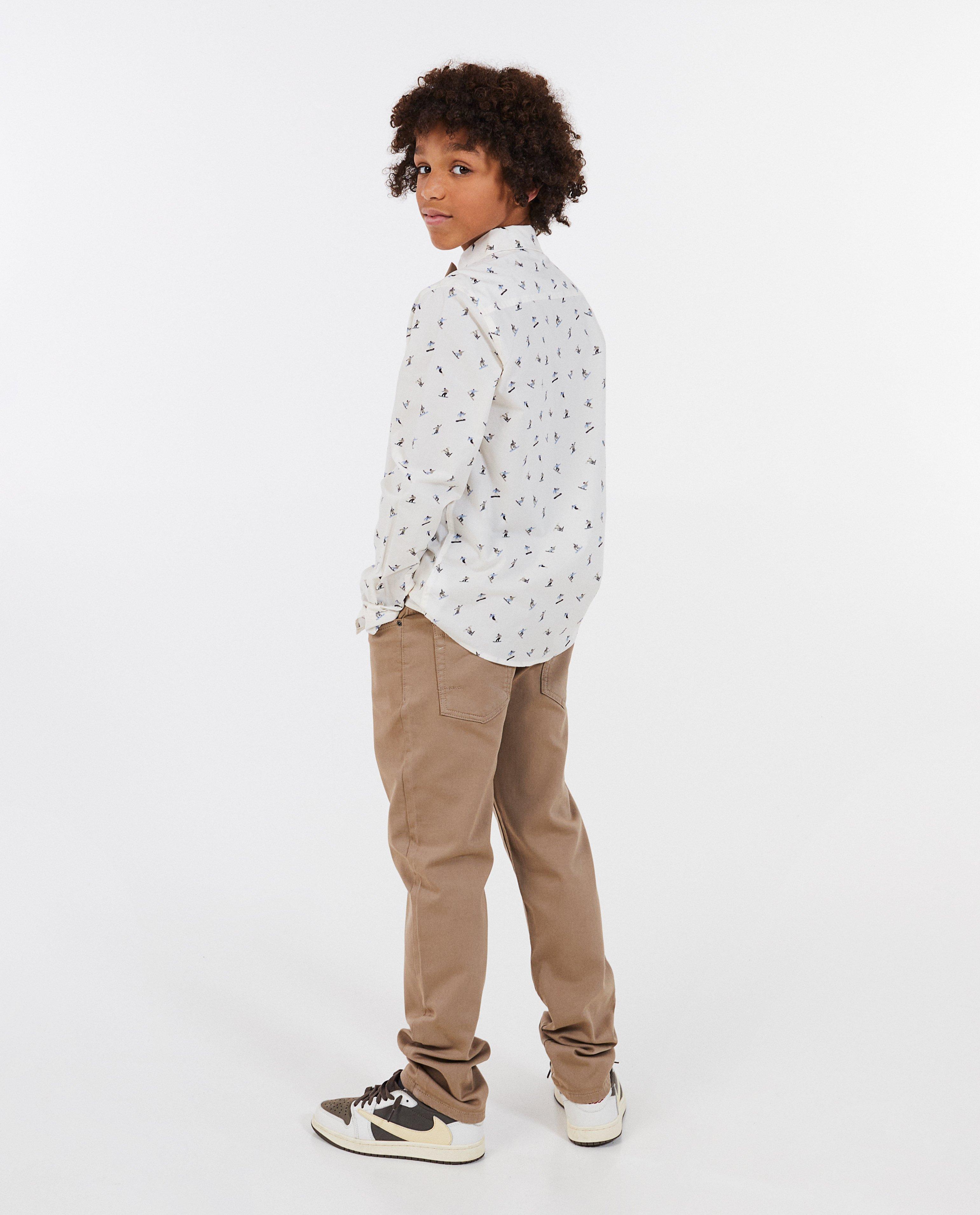Broeken - Bruine broek, straight fit