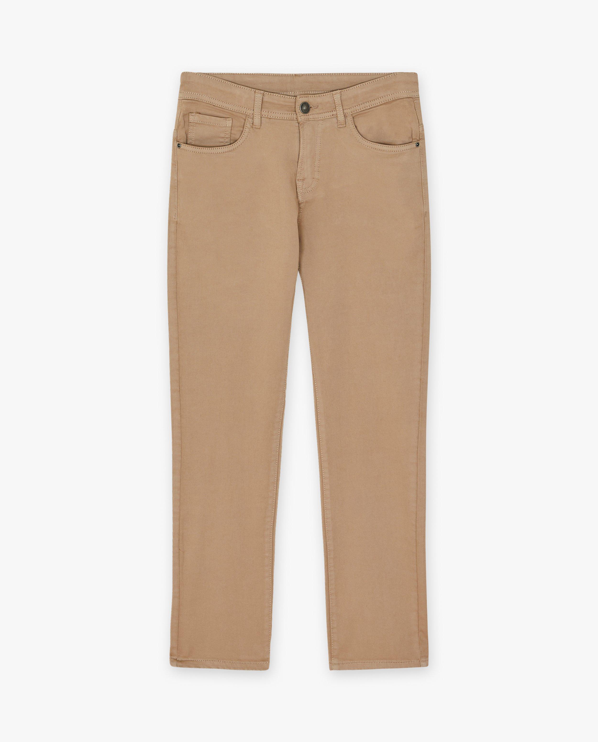 Broeken - Bruine broek, straight fit