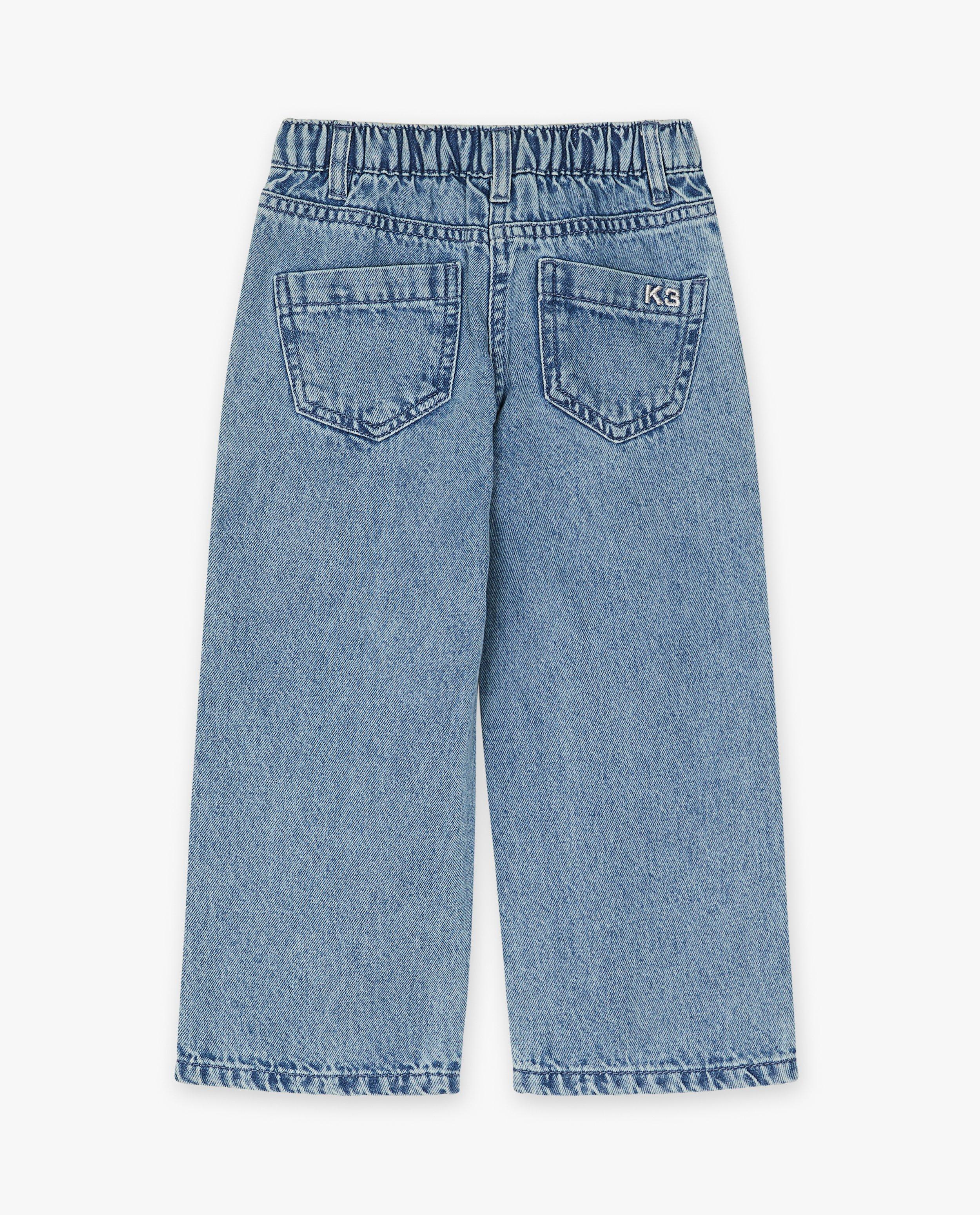 Jeans - Jeans met metallic hartjes, straight fit, 2-7 jaar