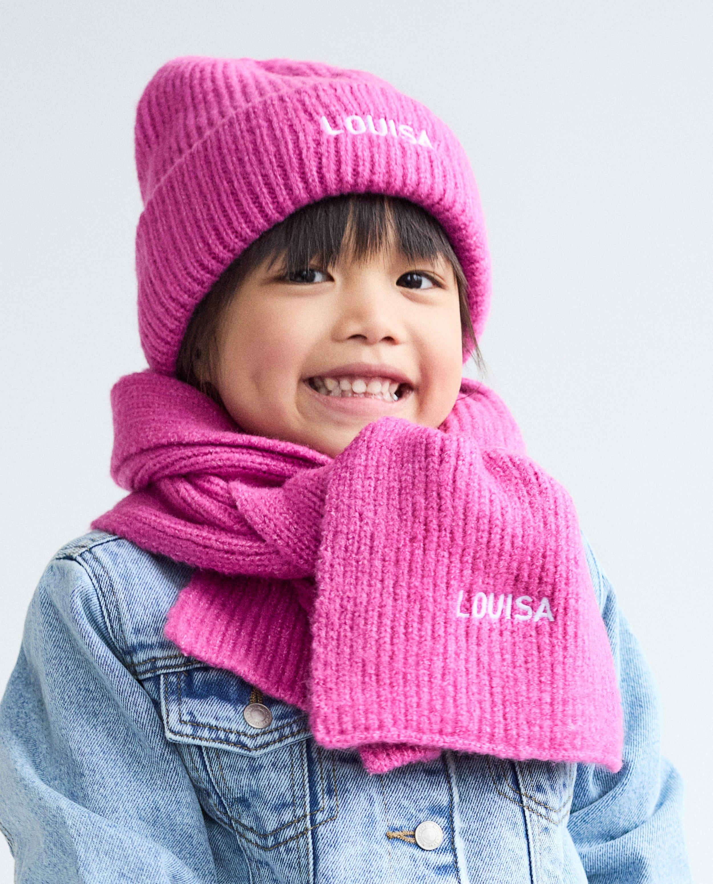 &Eacute;charpe personnalisable, enfants - D&eacute;tails du produit - rose vif - image num&eacute;ro 1