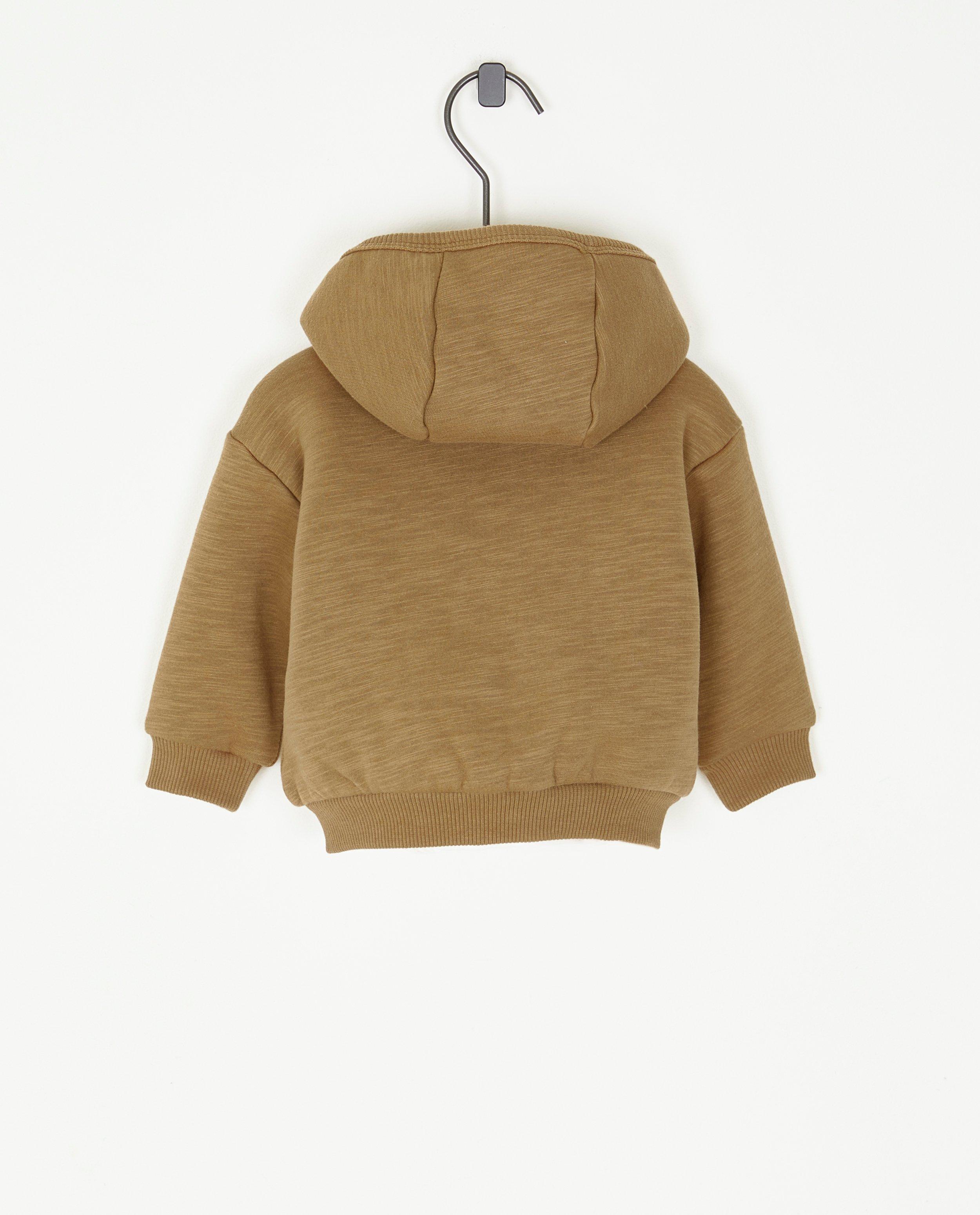 Sweatvest met teddy voering - Product Detail - khaki - afbeelding nummer 2