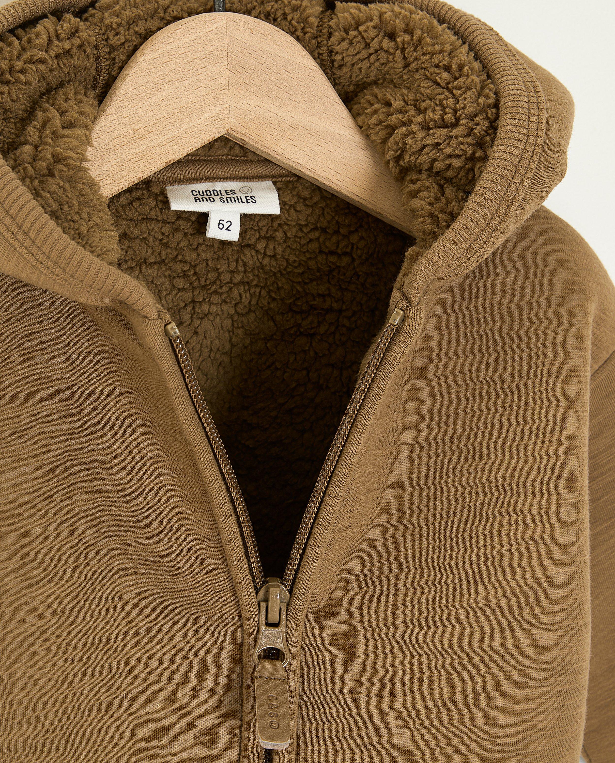 Sweatvest met teddy voering - Product Detail - khaki - afbeelding nummer 3