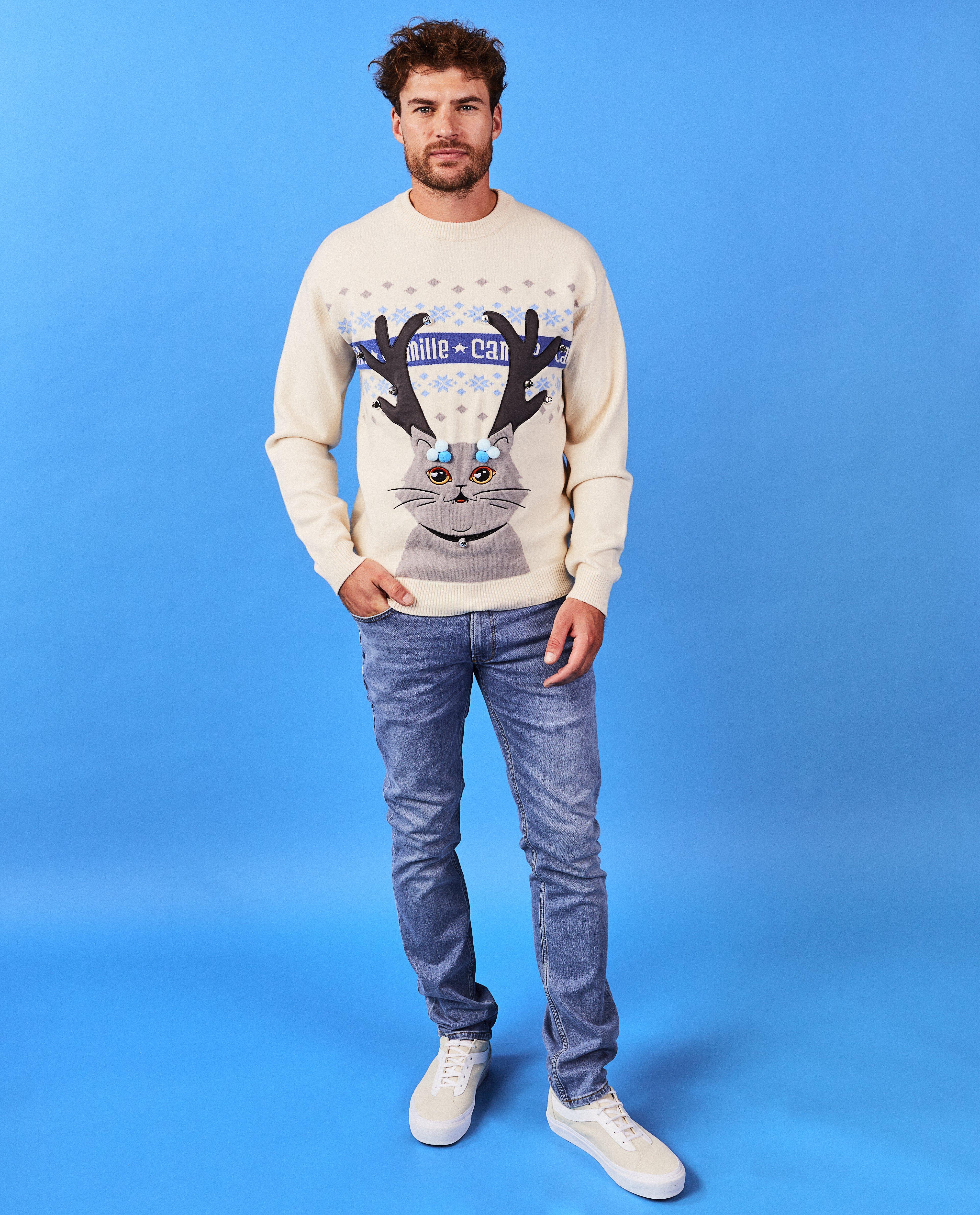 Truien - Kersttrui Moustache, unisex, XS-XL
