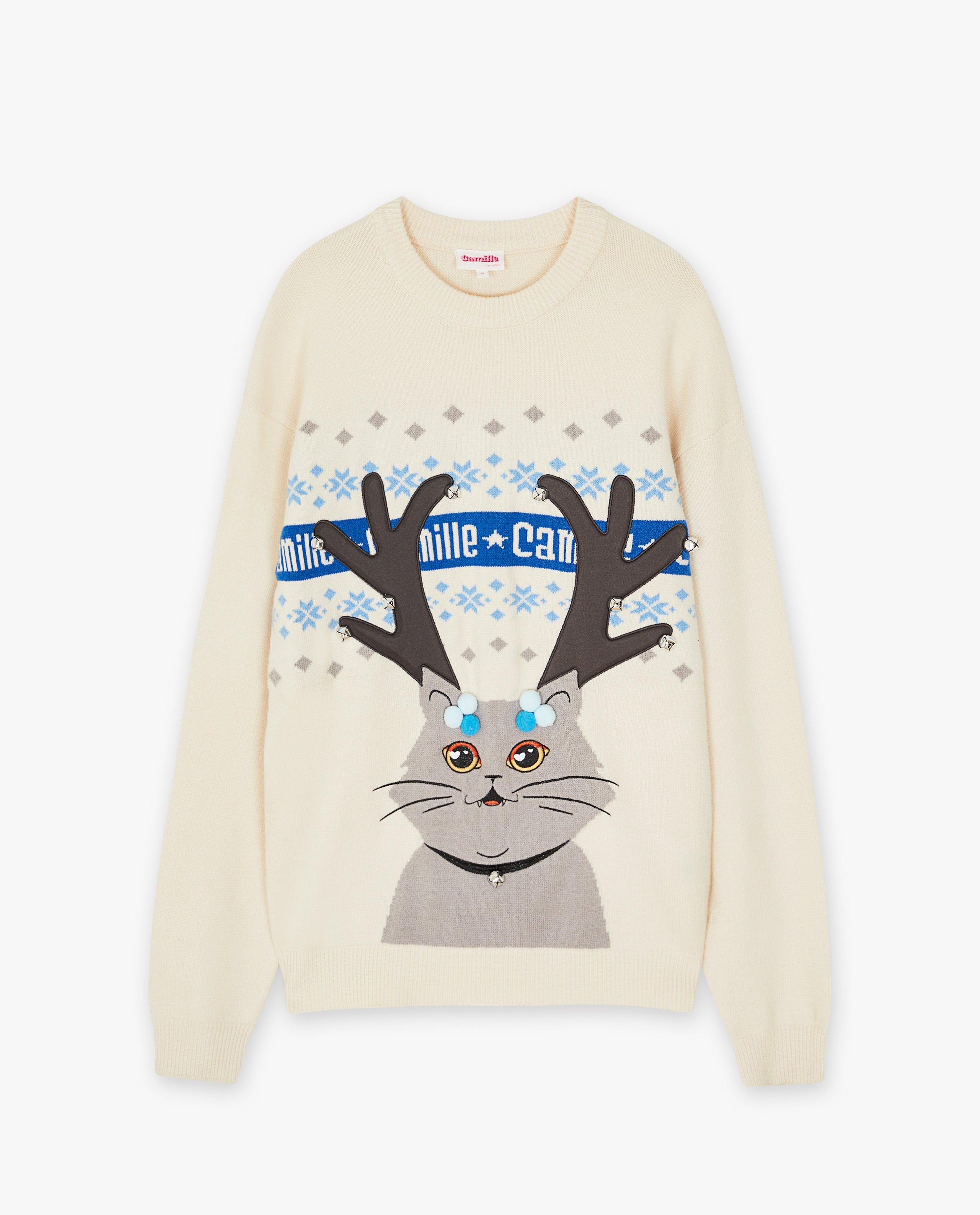 Truien - Kersttrui Moustache, unisex, XS-XL