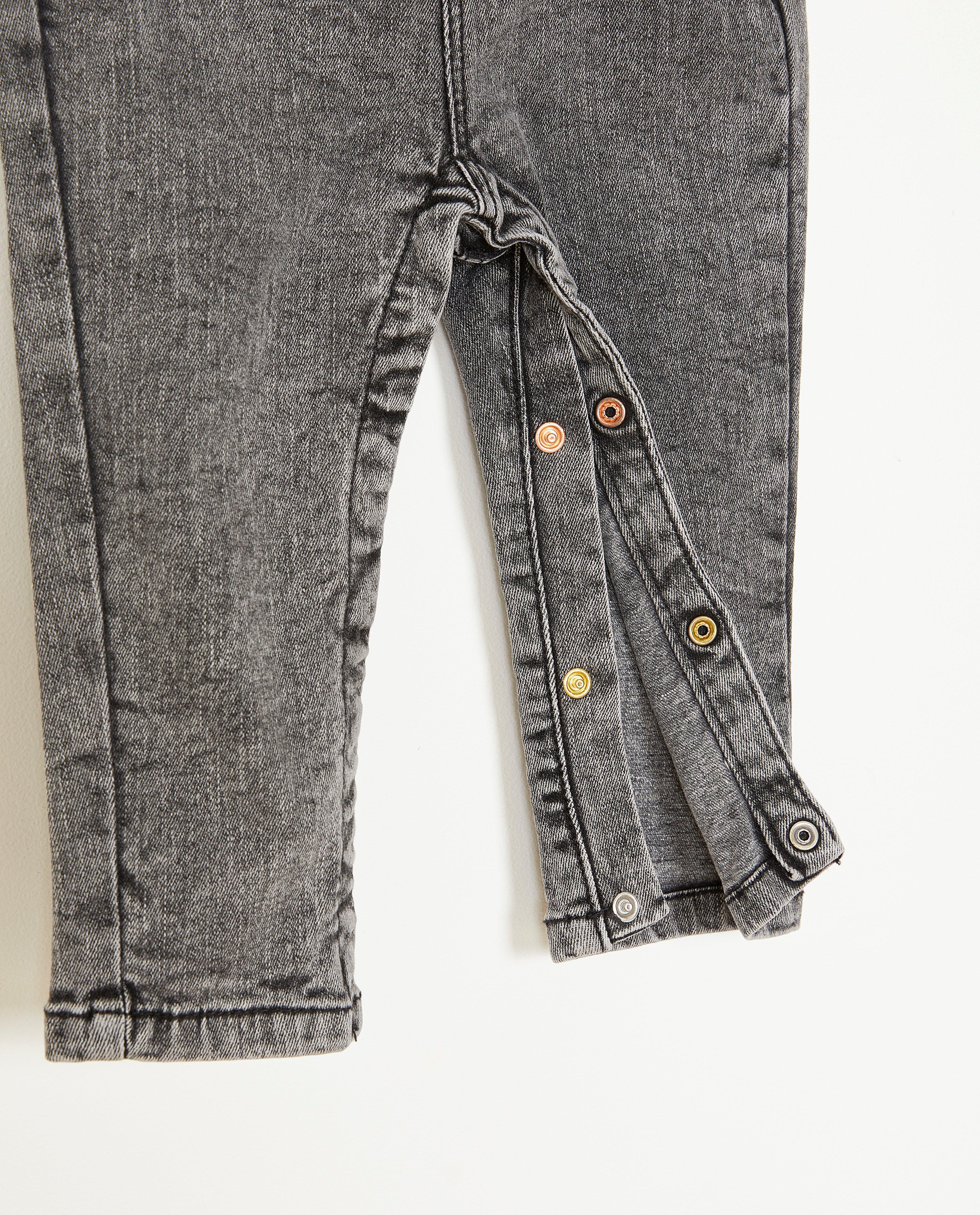 Jeans - Salopette en jeans gris foncé