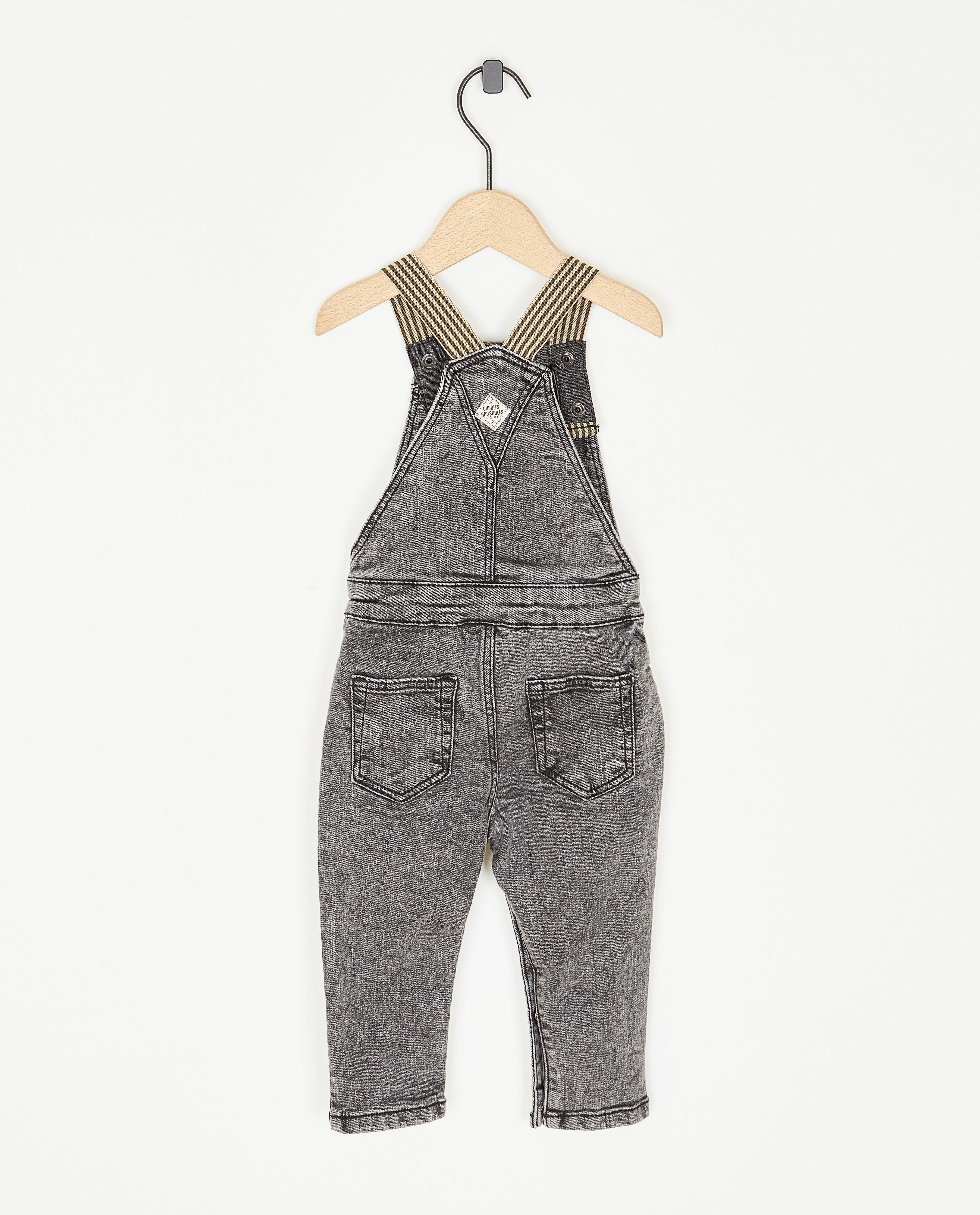 Jeans - Donkergrijze jeanssalopette