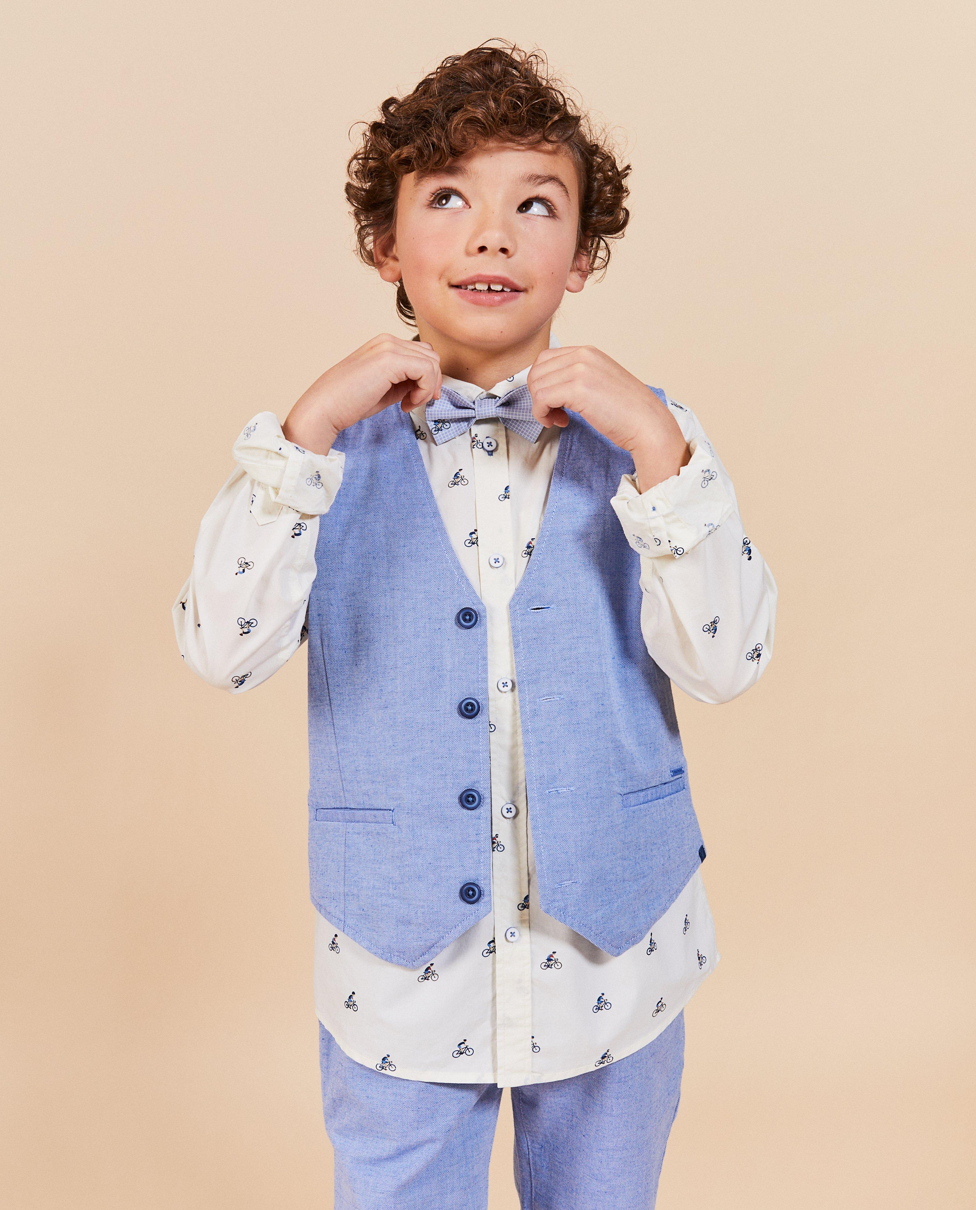Blauw kostuumgilet, feest - null - Kidz Nation