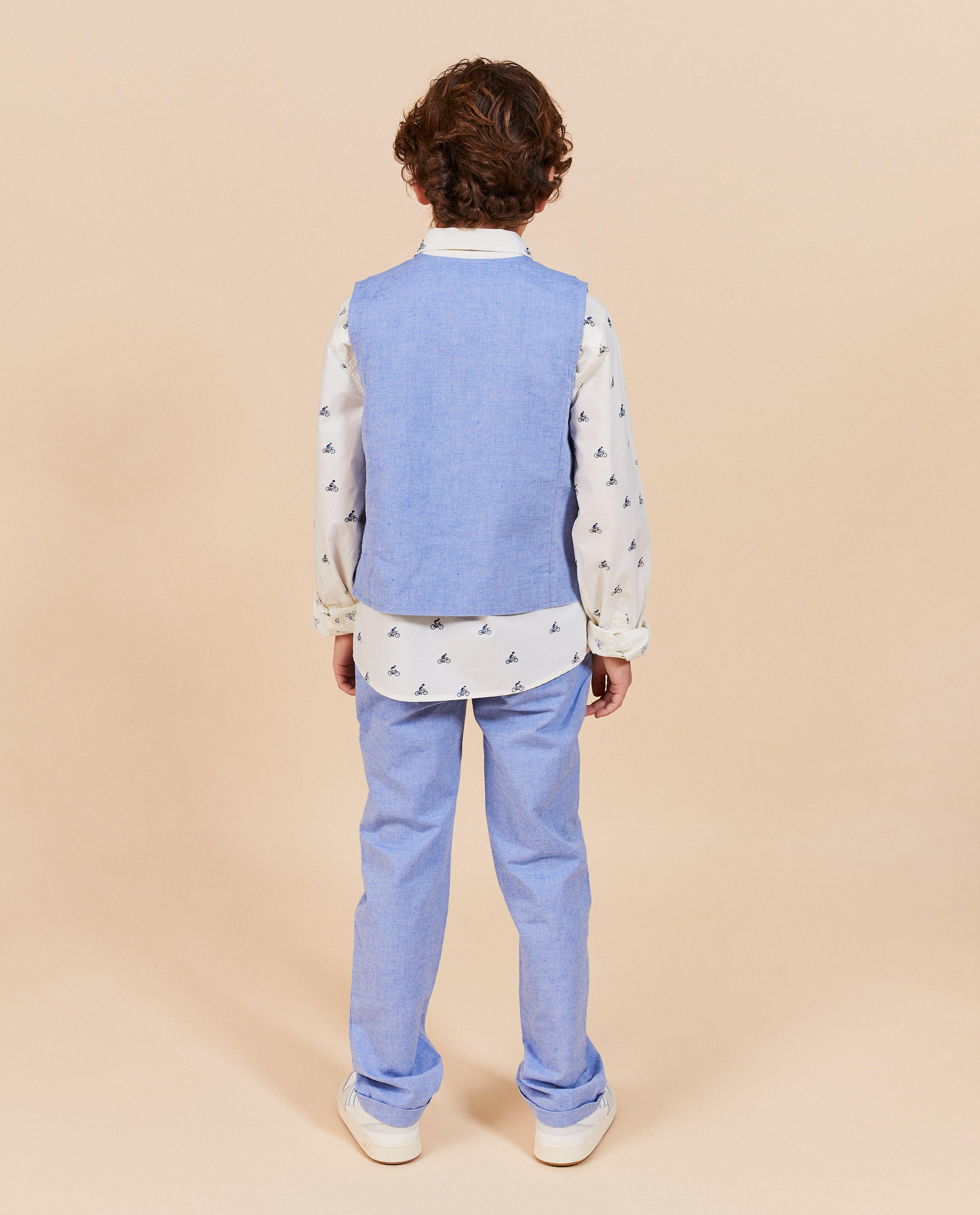 Cardigan - Blauw kostuumgilet, feest