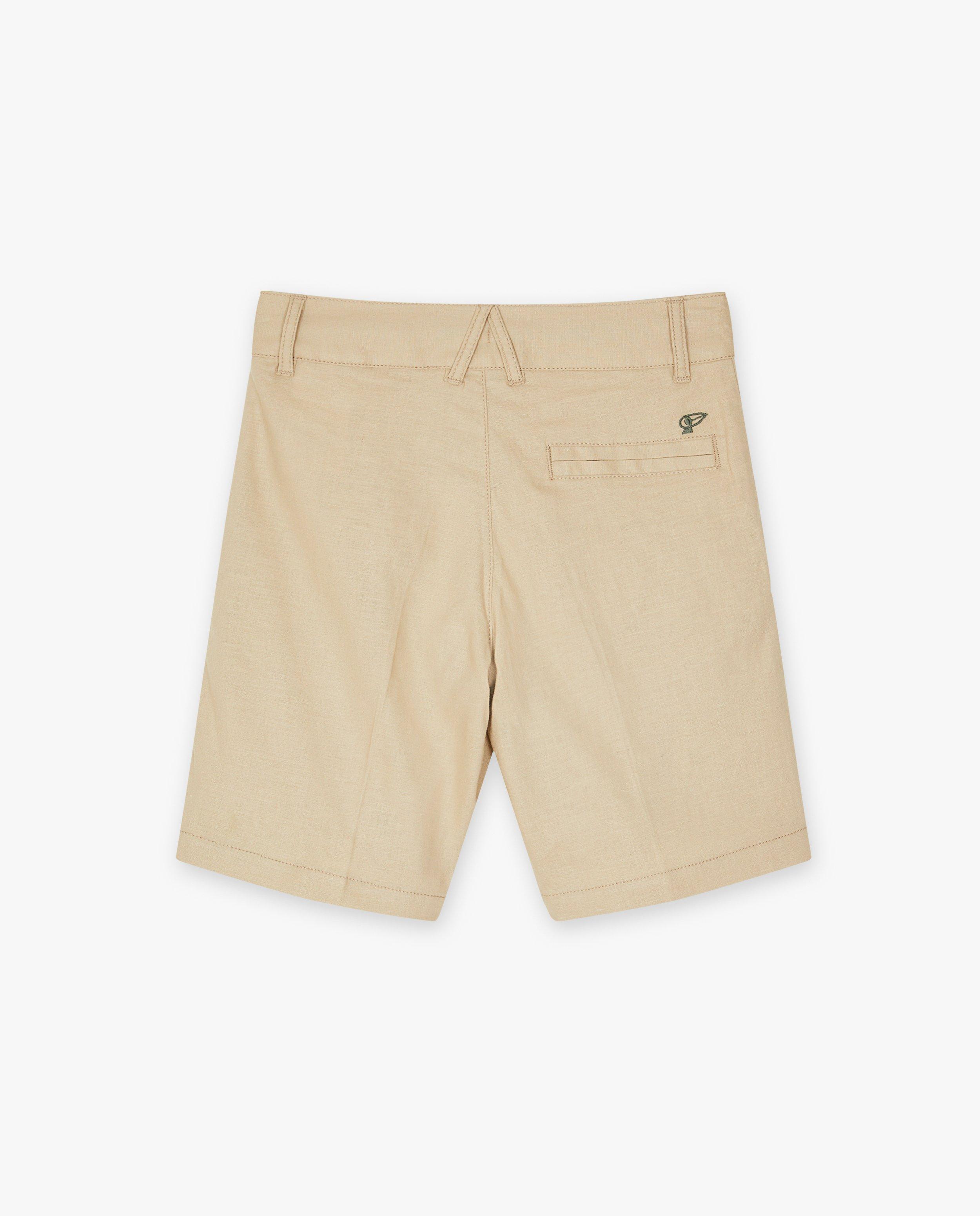 Shorten - Beige short met linnen, feest
