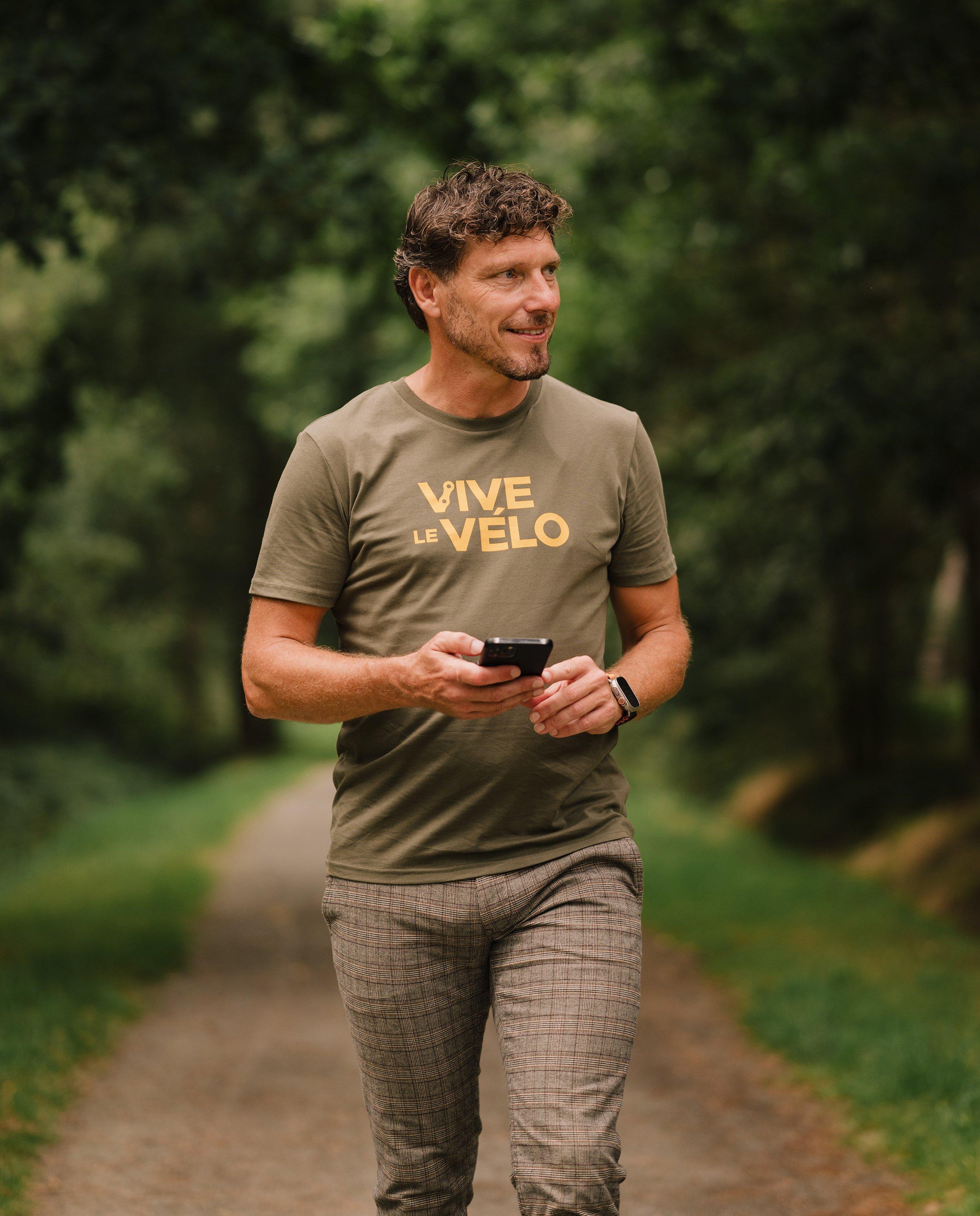 Groen T-shirt Vive le V&eacute;lo - Product Detail - khaki - afbeelding nummer 1