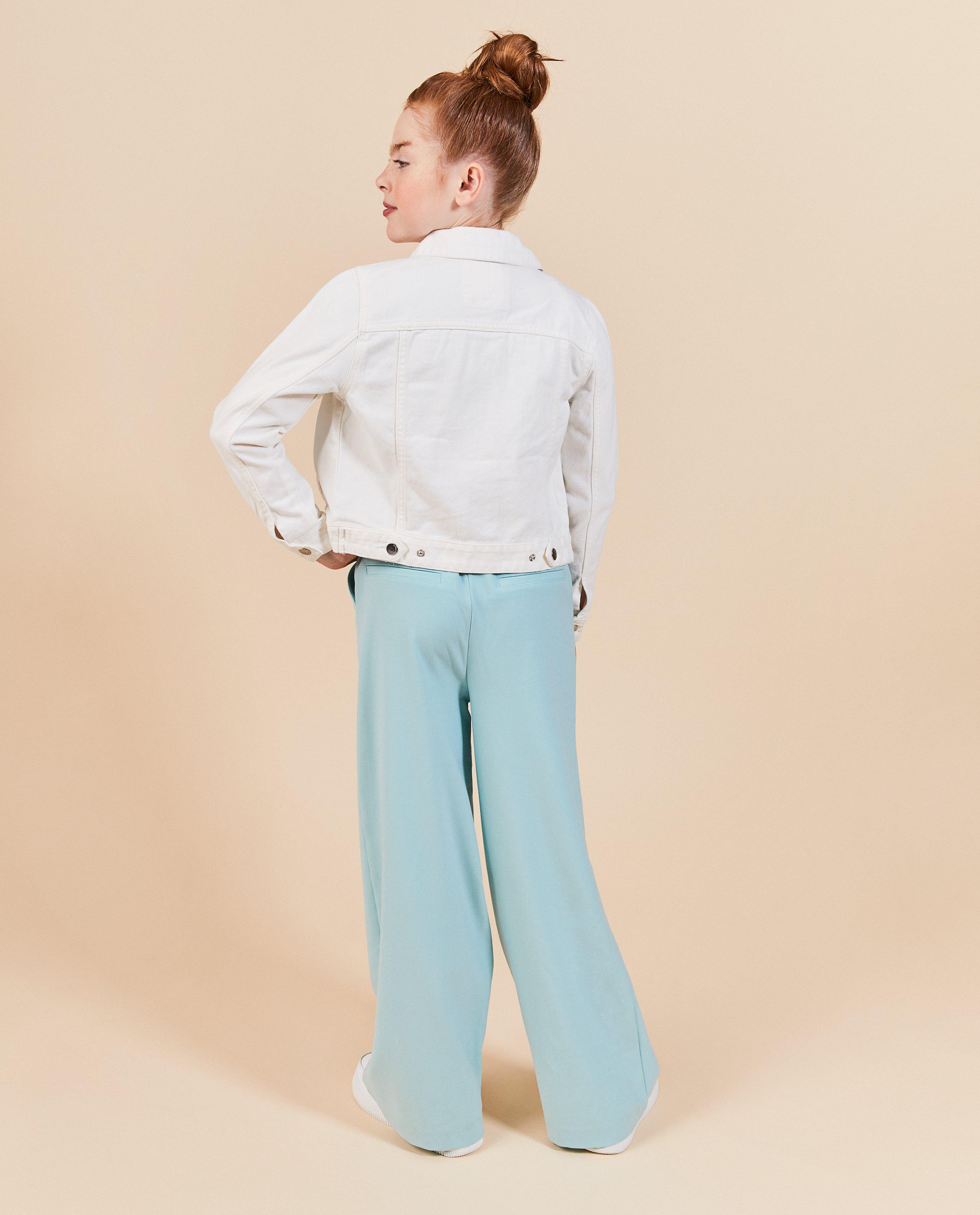 Blazers - Wit jeansvest met broche, feest