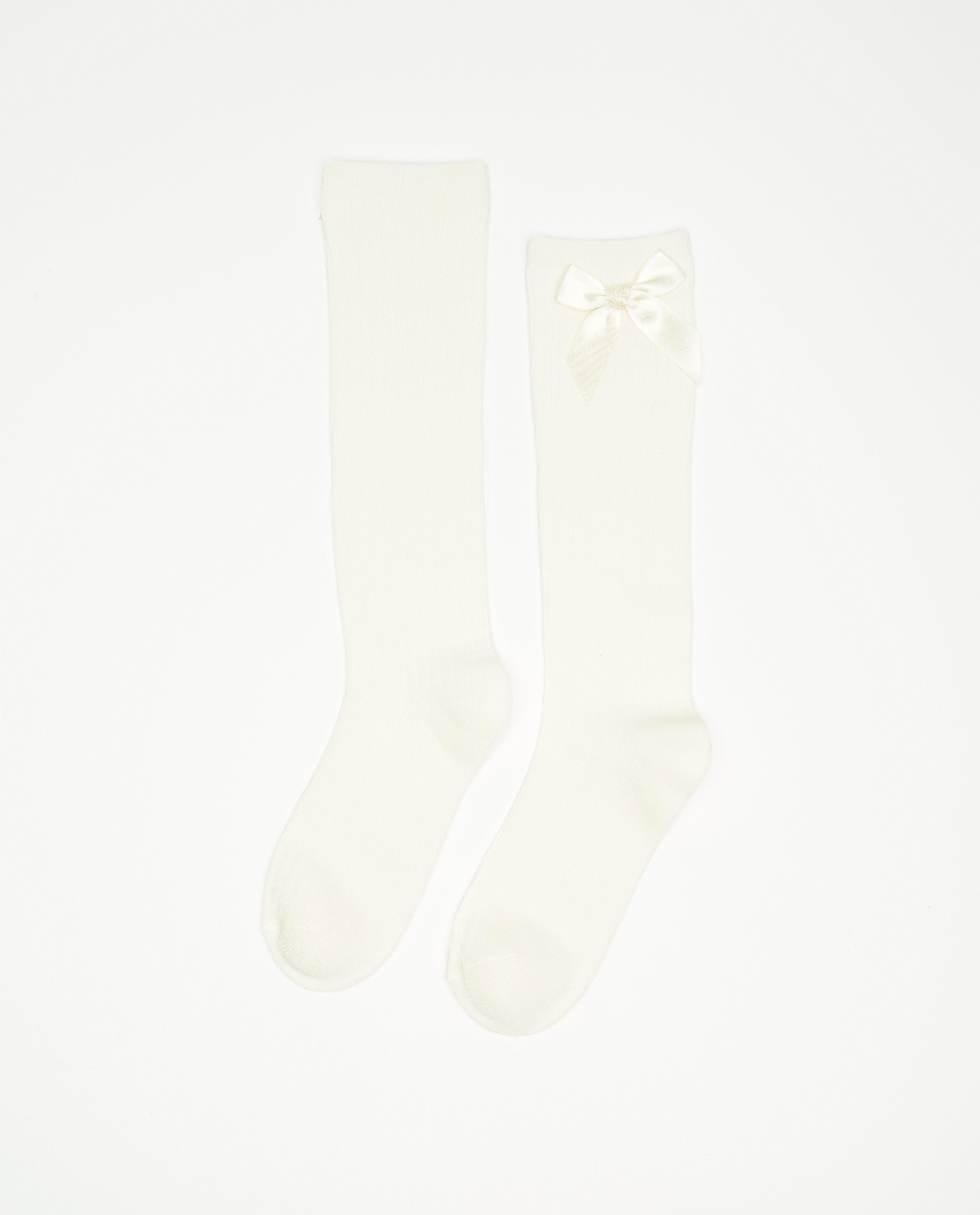 Witte kniekousen met strikken, feest - Product Detail - wit - afbeelding nummer 1