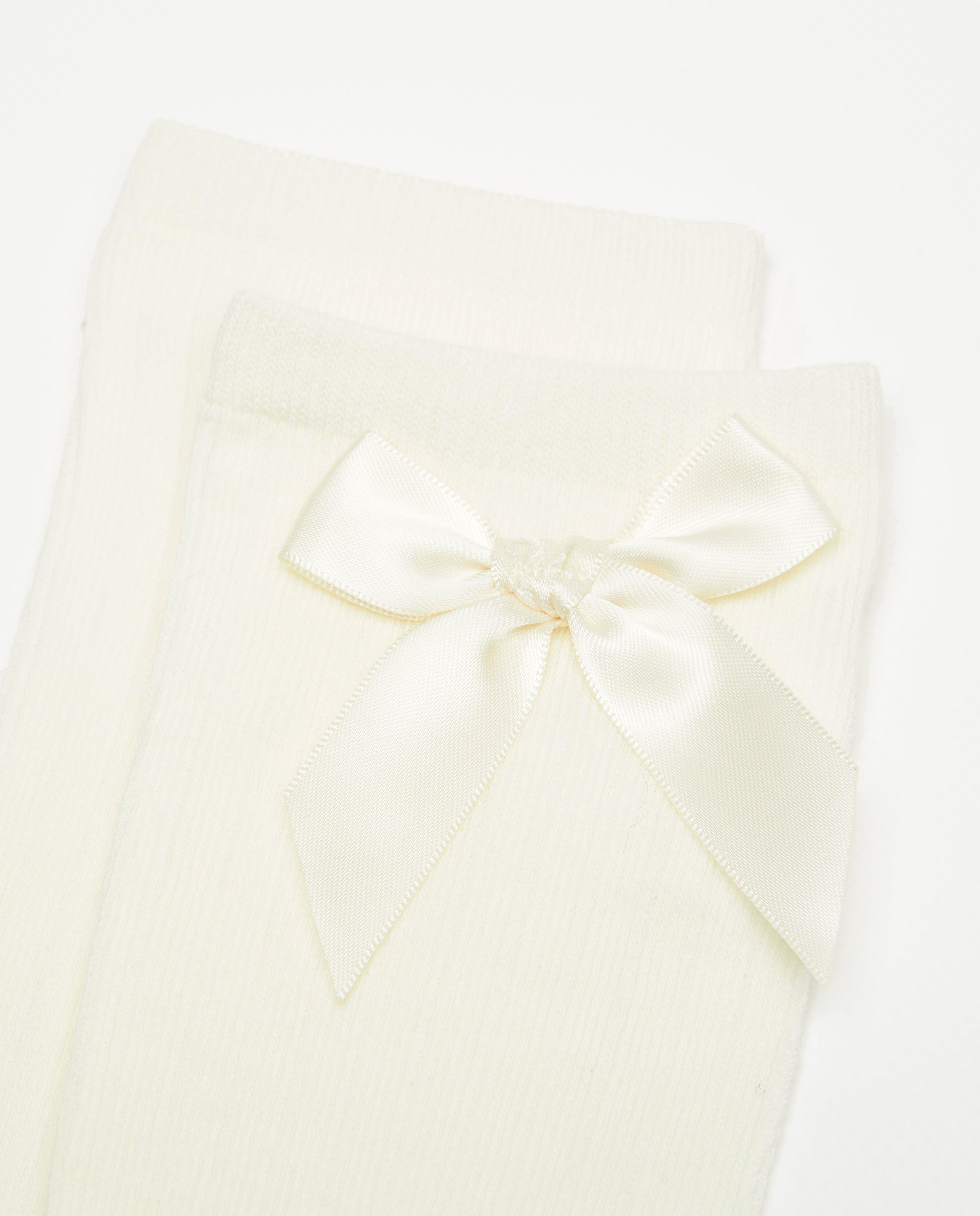 Witte kniekousen met strikken, feest - Product Detail - wit - afbeelding nummer 2