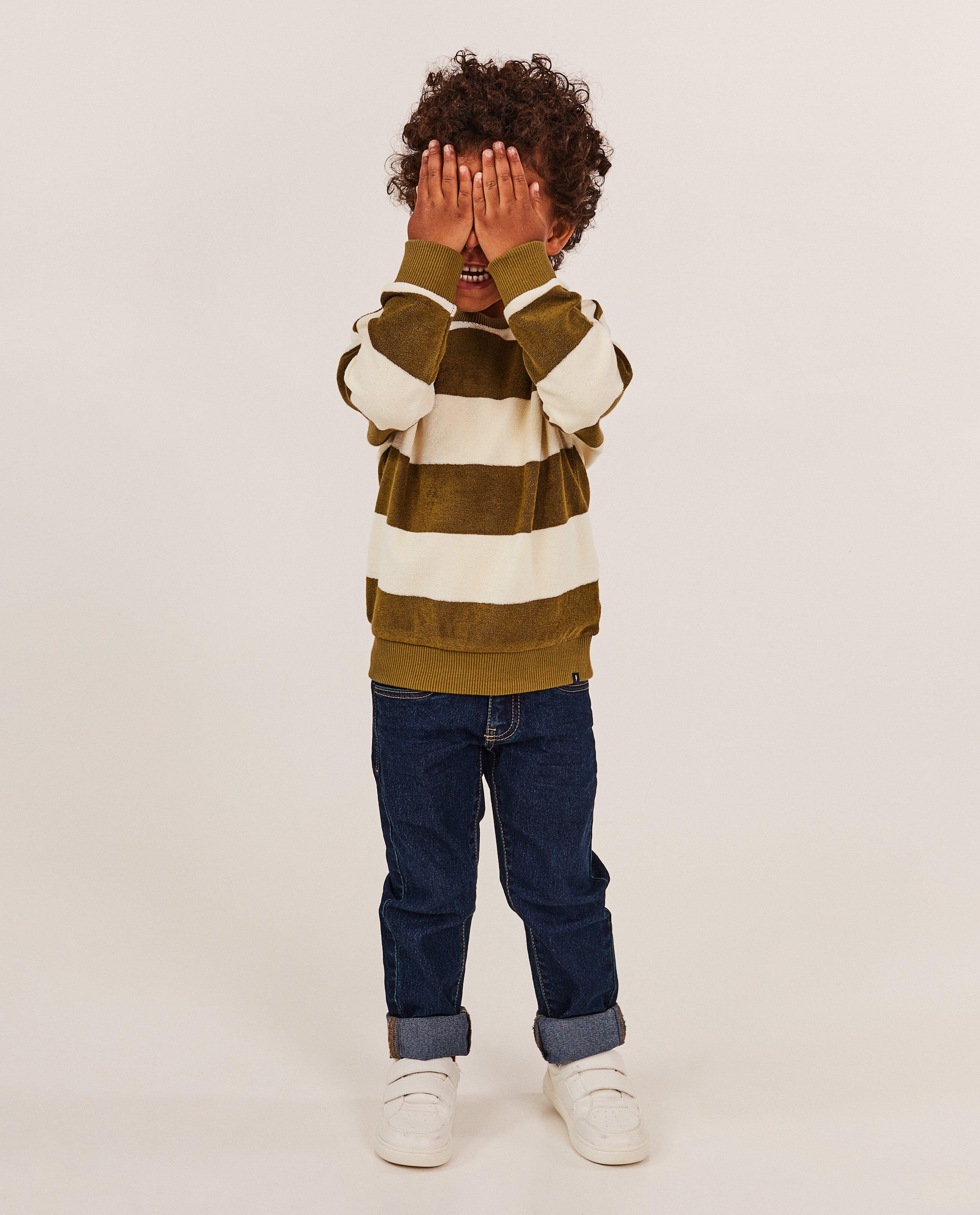 Sweat rayé en éponge - null - Kidz Nation