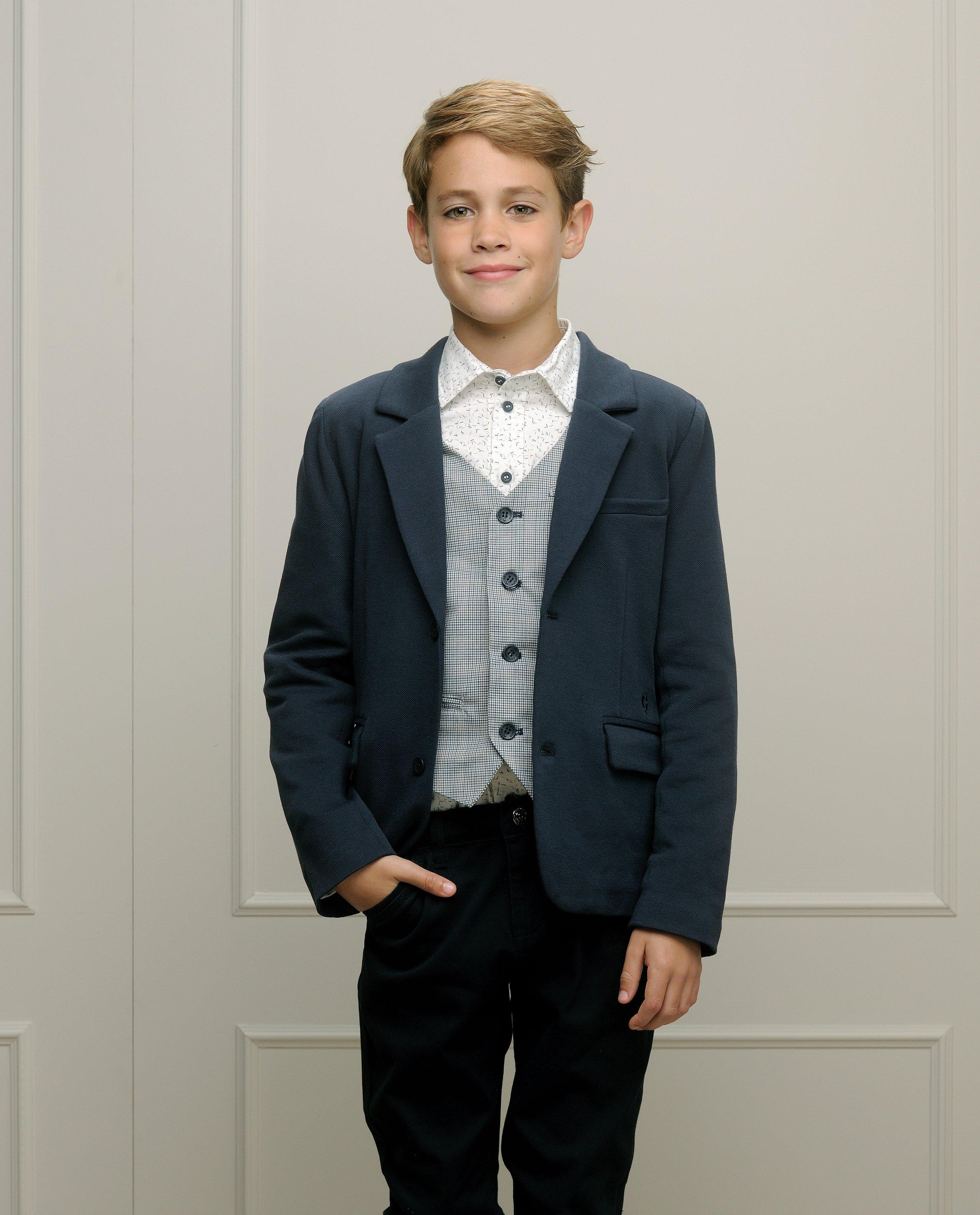 Donkerblauw vest, feest - null - Le Chic