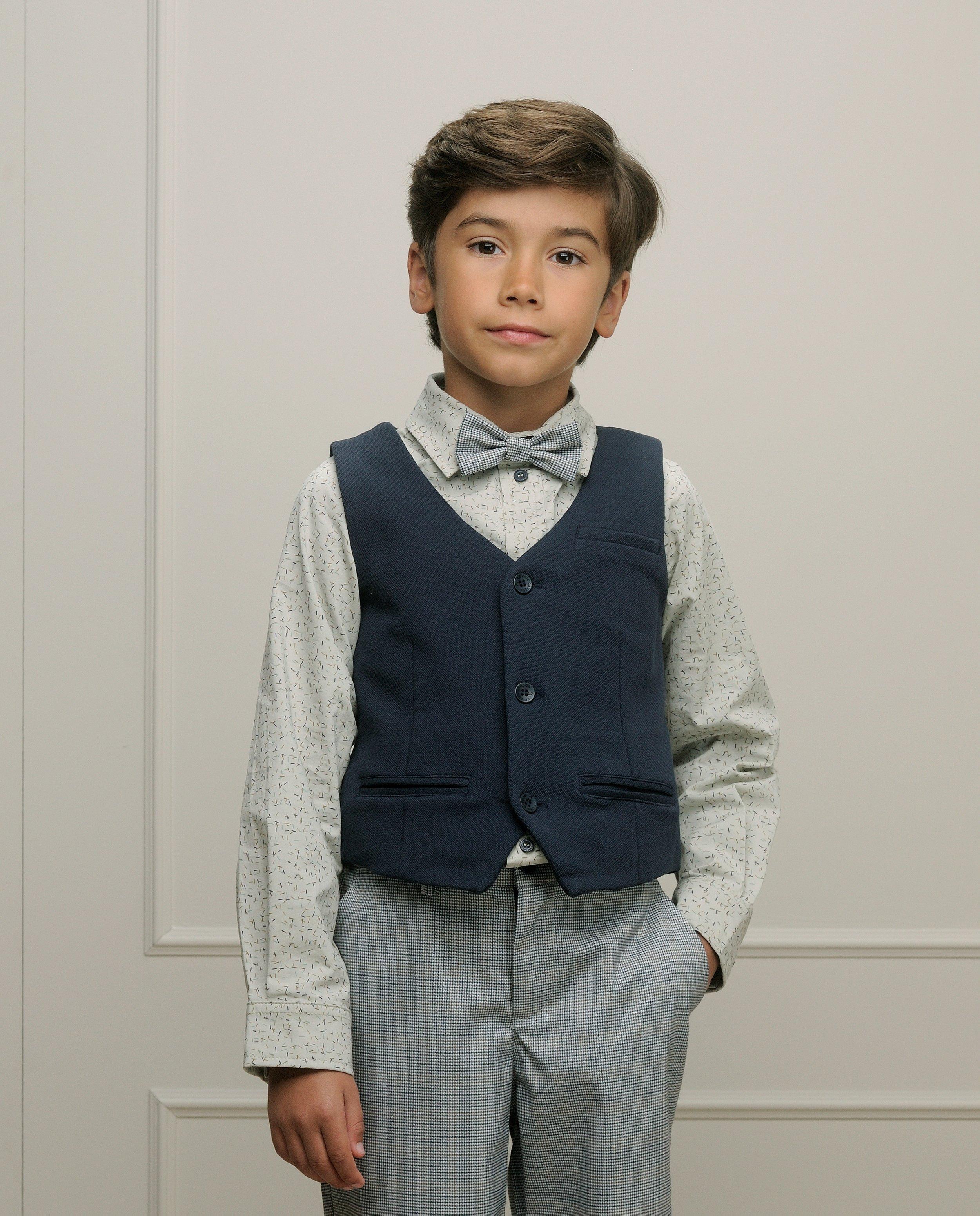 Donkerblauwe kostuumgilet, feest - null - Le Chic