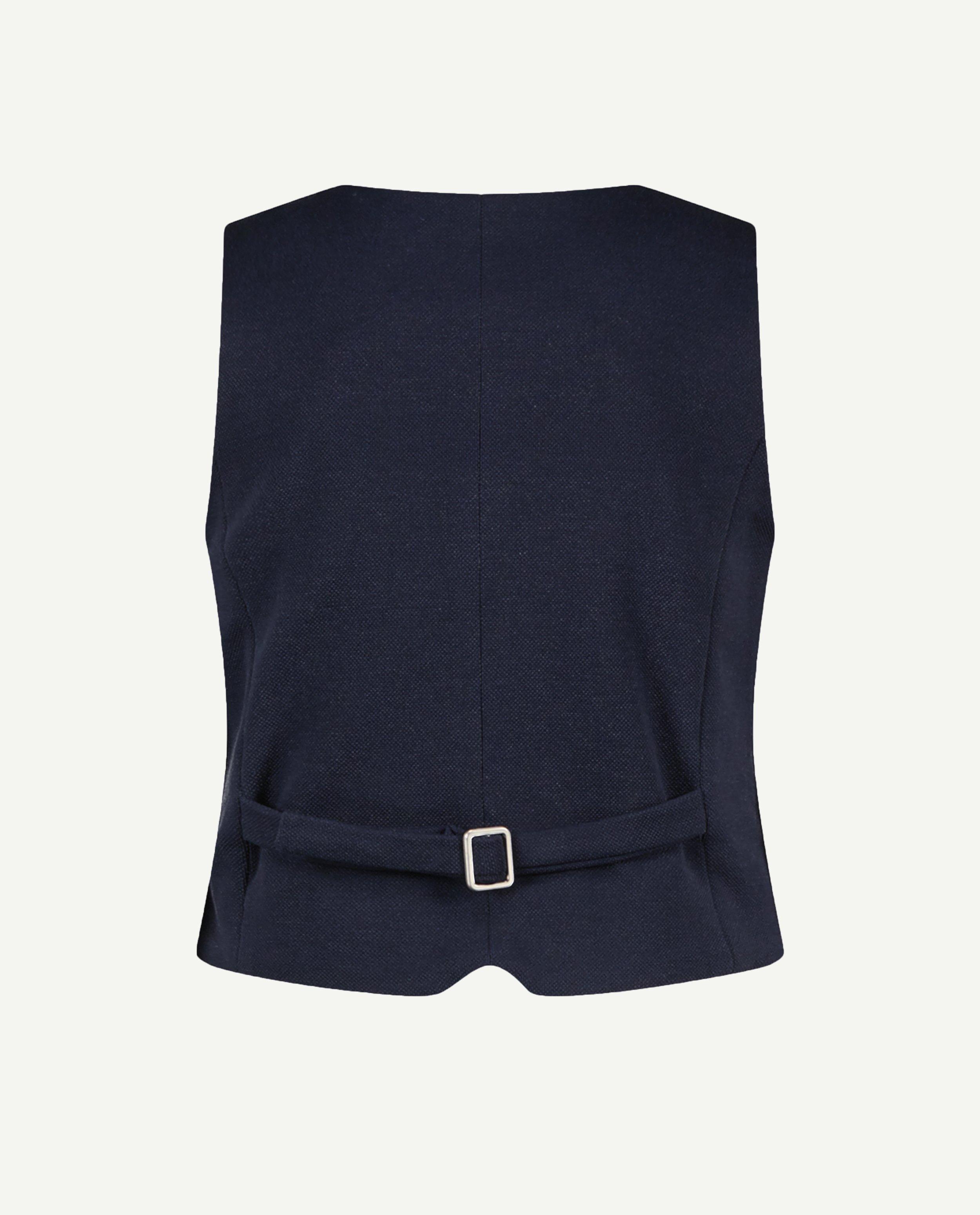 Cardigan - Donkerblauwe kostuumgilet, feest