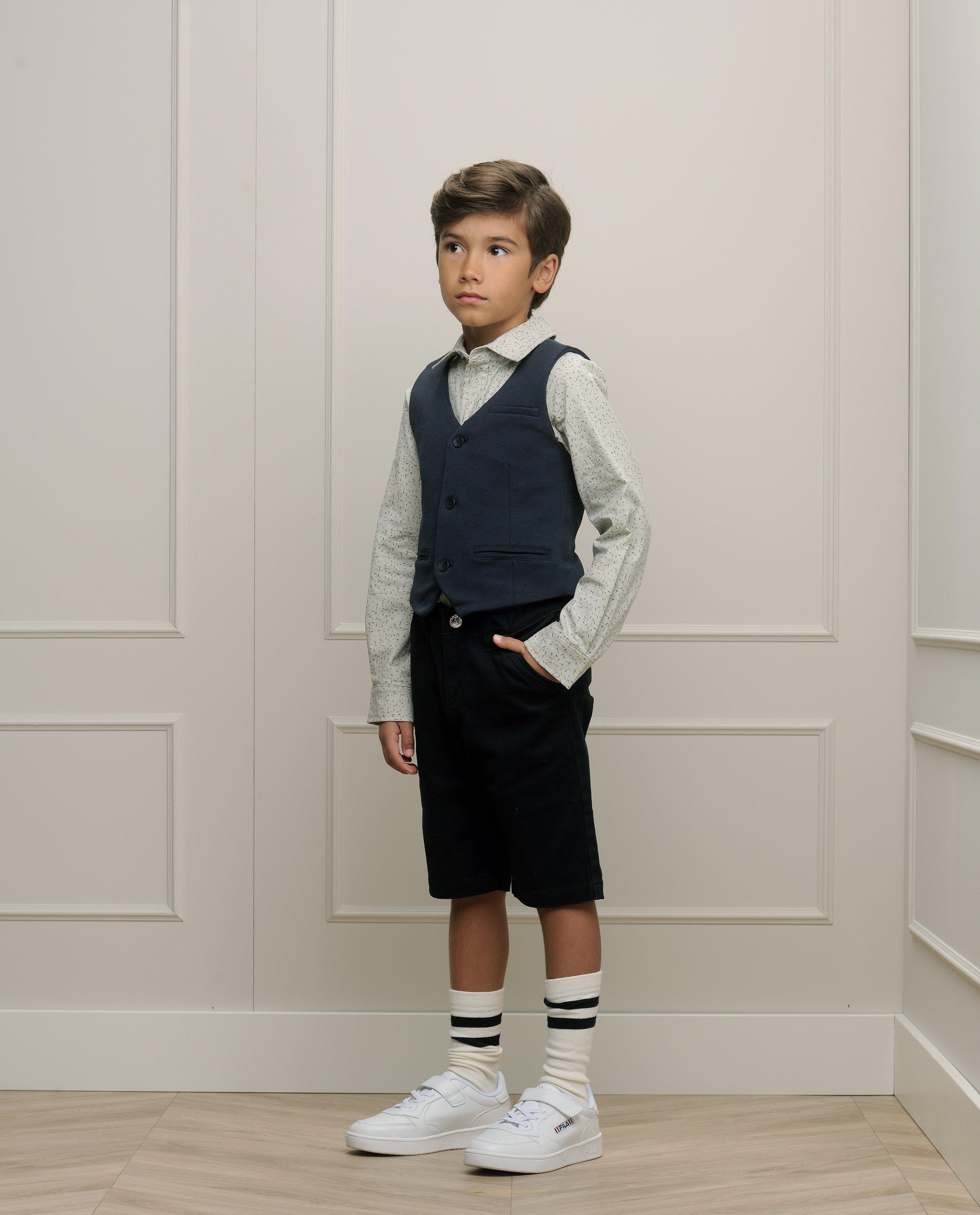 Donkerblauwe short, feest - null - Le Chic