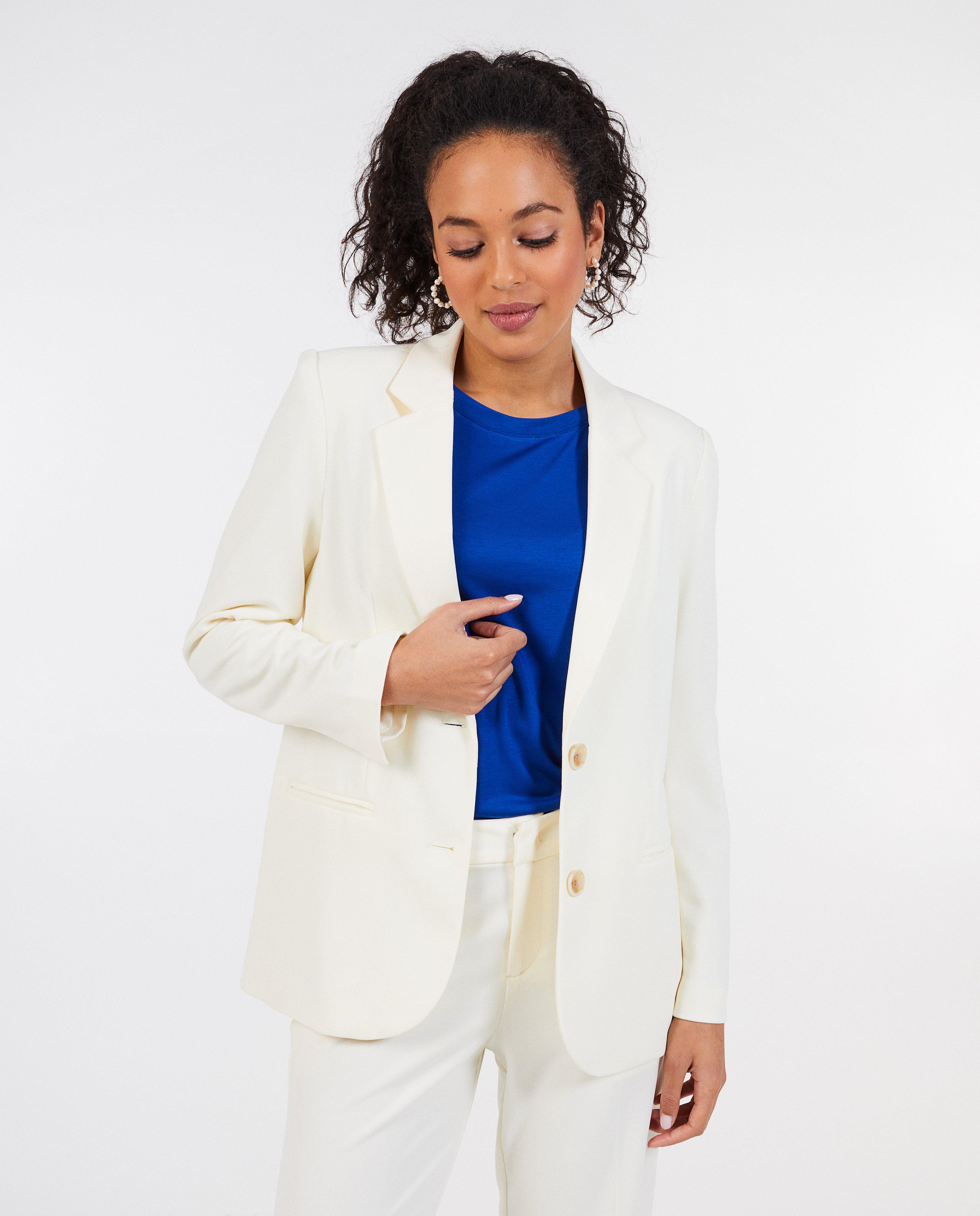 Witte blazer met structuur - null - Sora