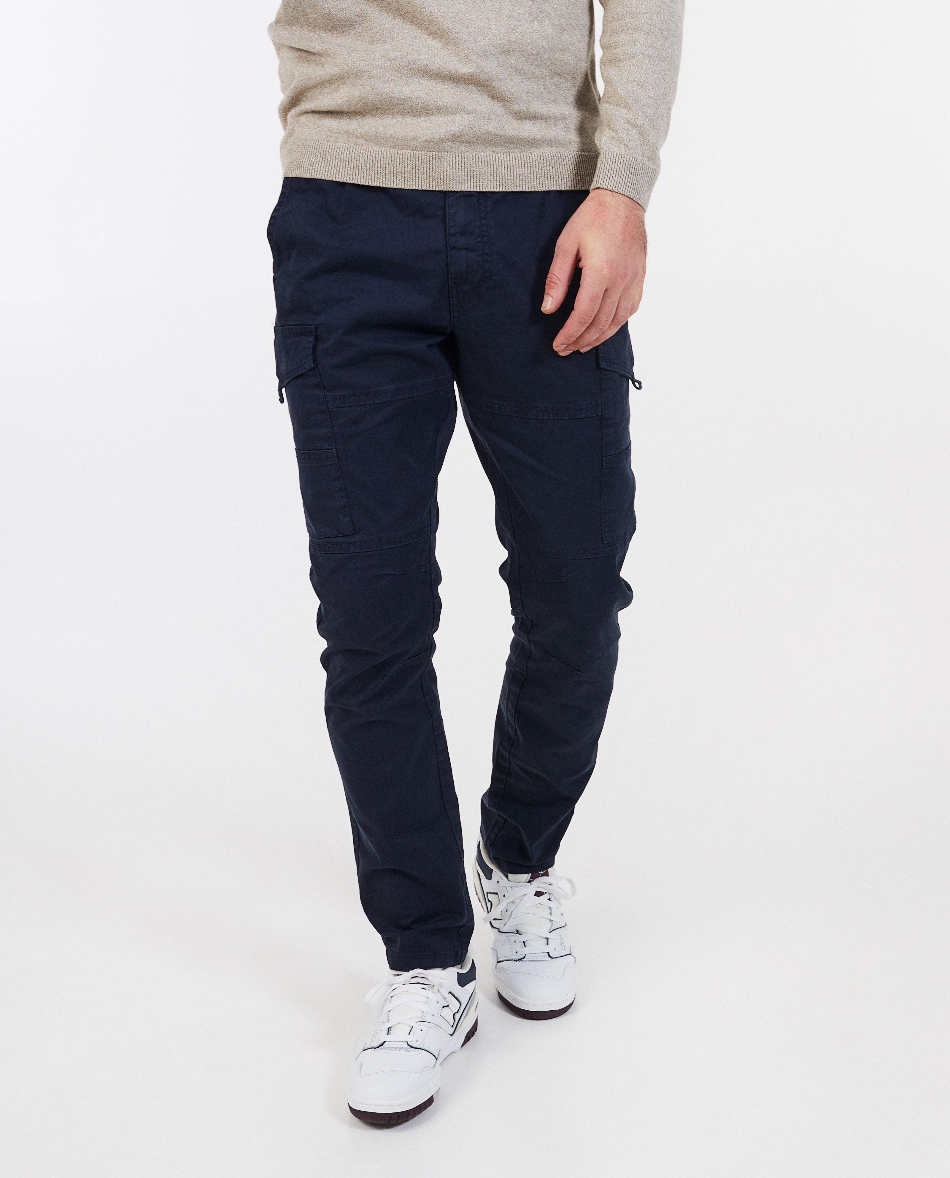 Broeken - Donkerblauwe broek, cargo fit
