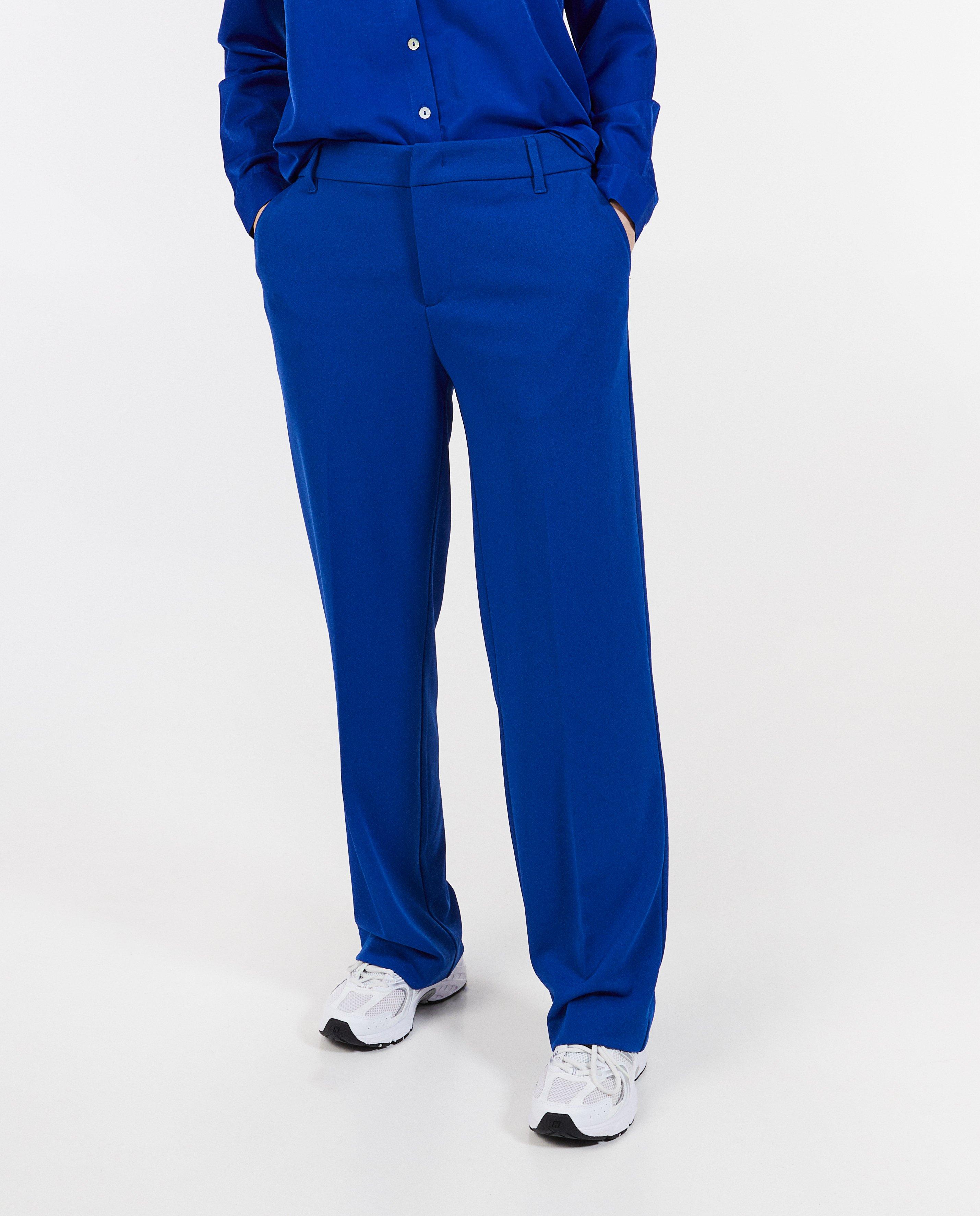 Blauwe broek met structuur - Product Detail - donkerblauw - afbeelding nummer 3