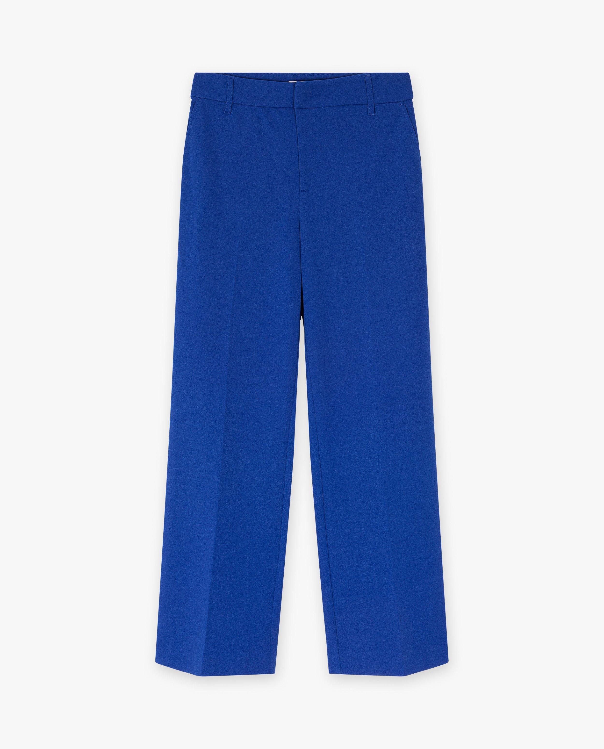 Blauwe broek met structuur - Product Detail - donkerblauw - afbeelding nummer 4