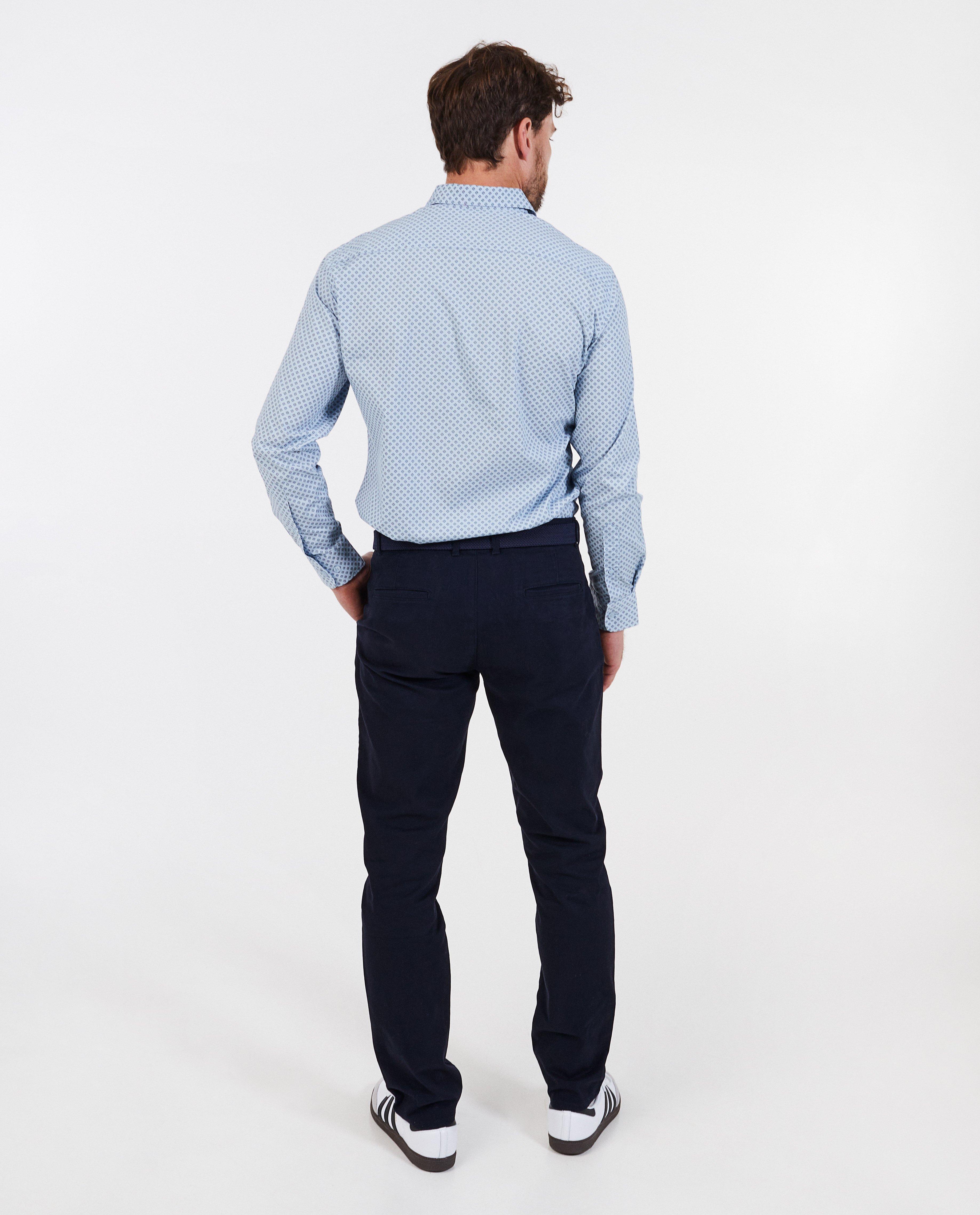Broeken - Donkergroene broek, slim fit
