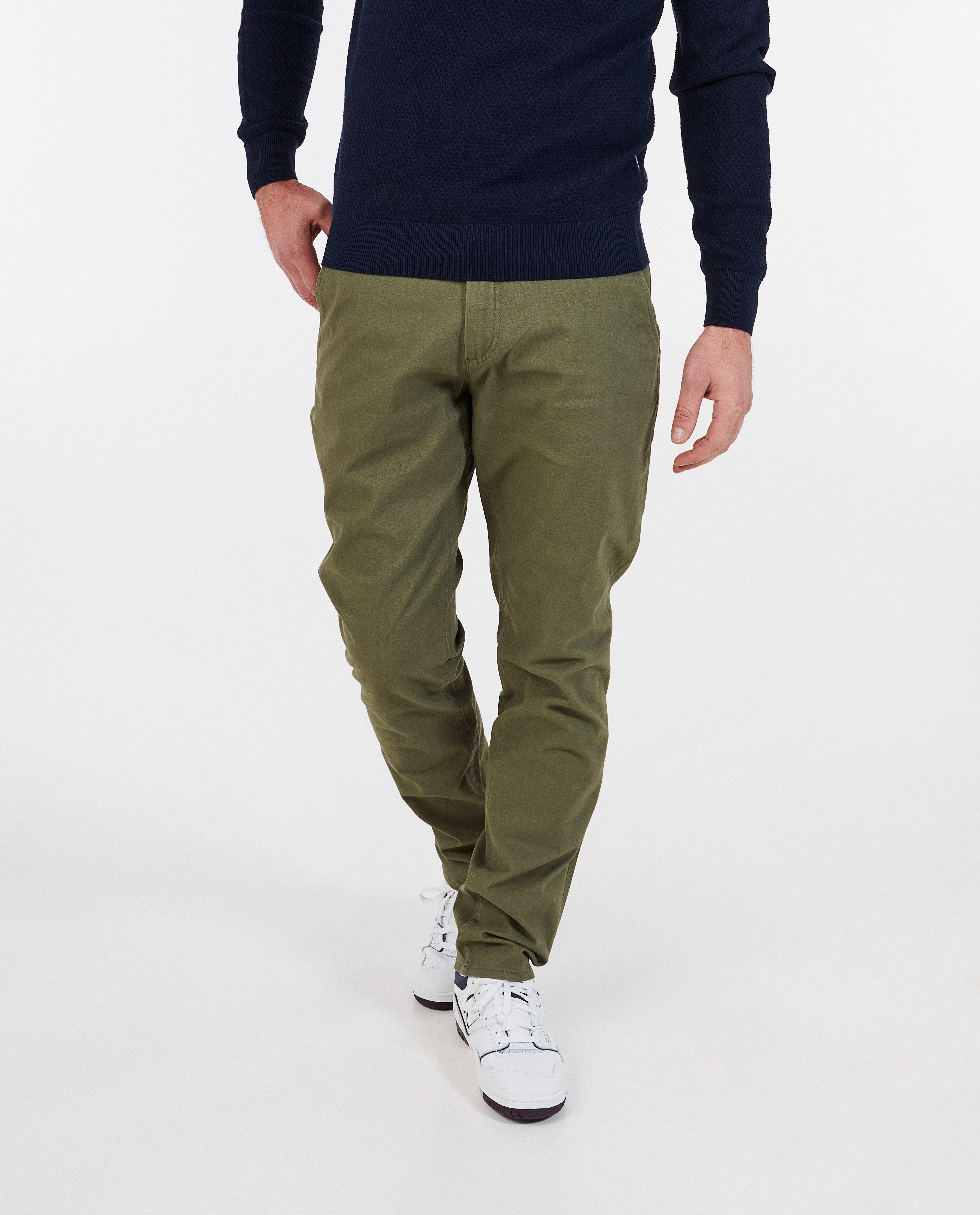 Broeken - Donkergroene broek, slim fit