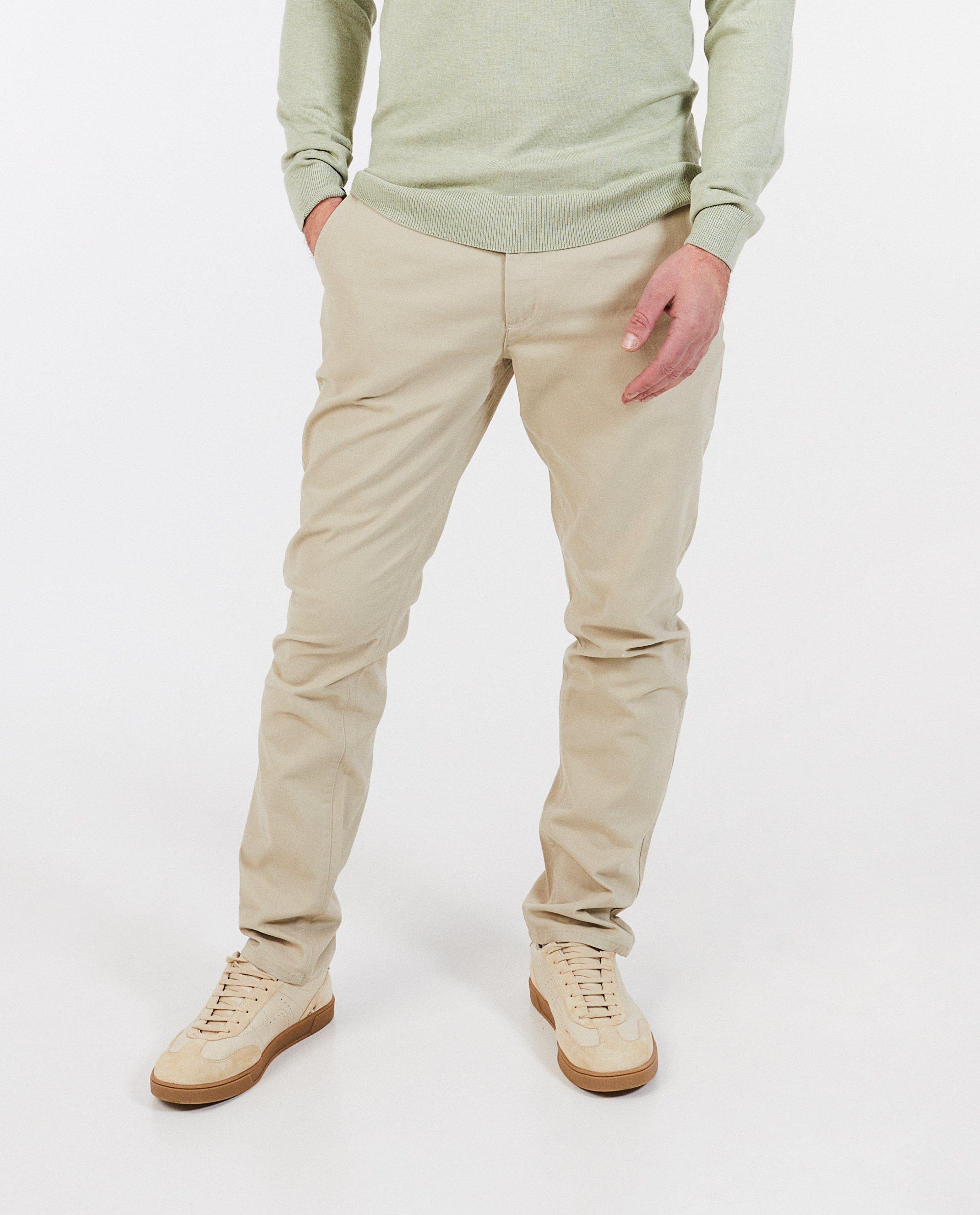 Broeken - Donkergroene broek, slim fit
