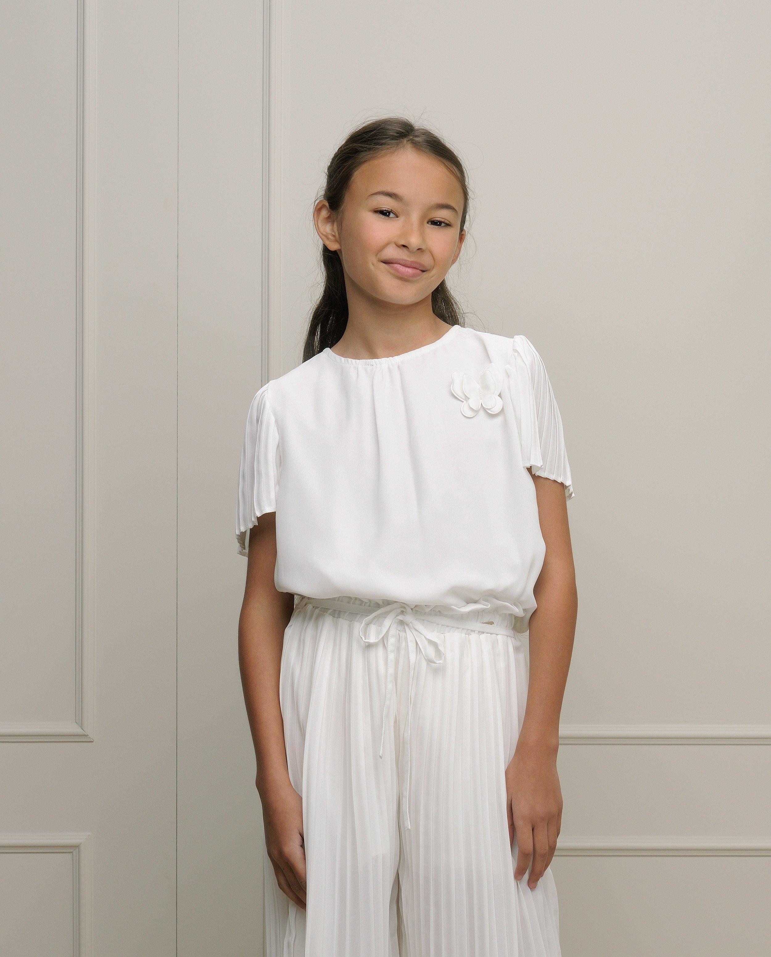 Beige blouse met broche - null - Le Chic