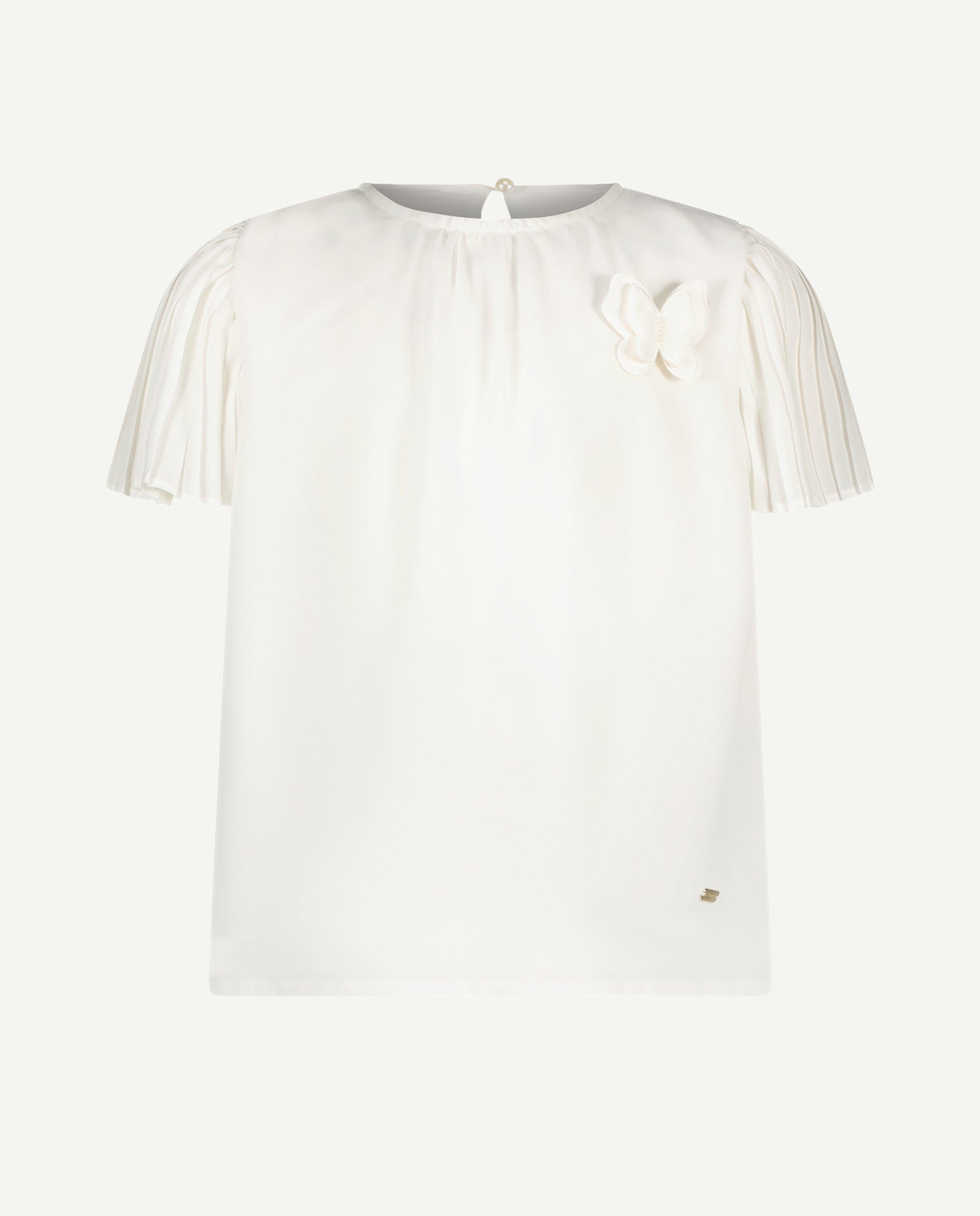 Hemden - Beige blouse met broche