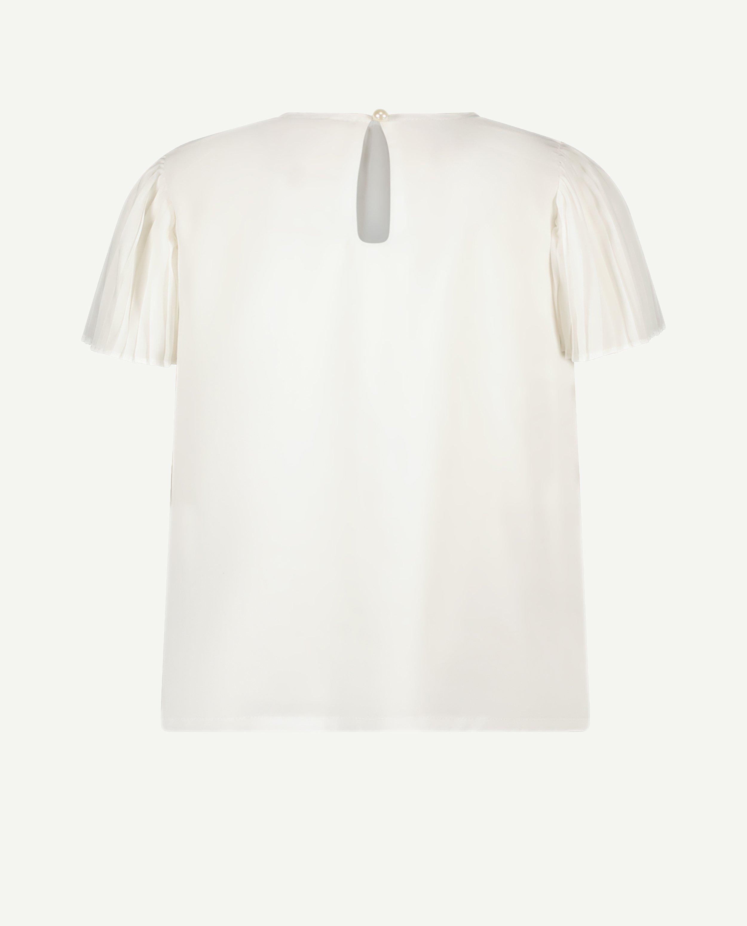 Hemden - Beige blouse met broche