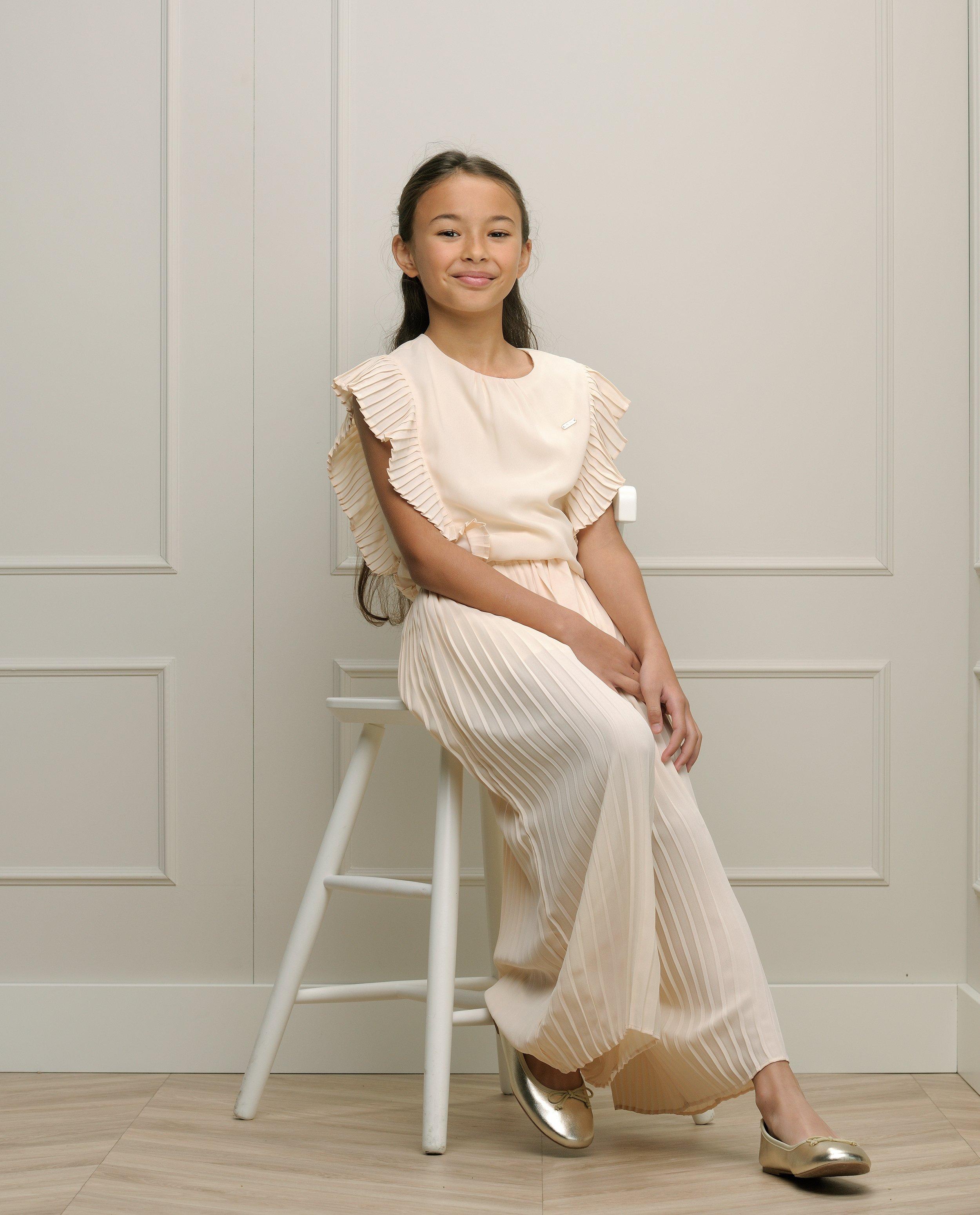Combinaison beige avec des plis - null - Le Chic