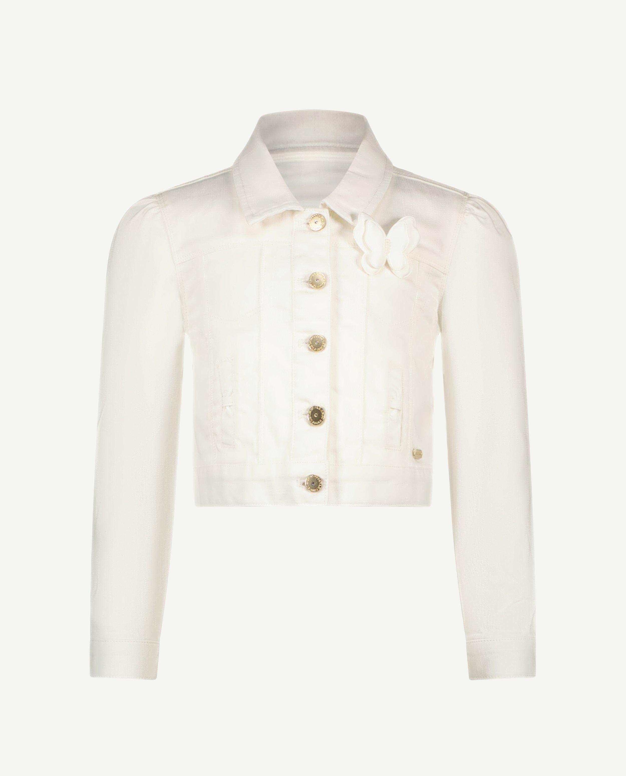 Blazers - Jeansvest met broche, cropped fit, feest
