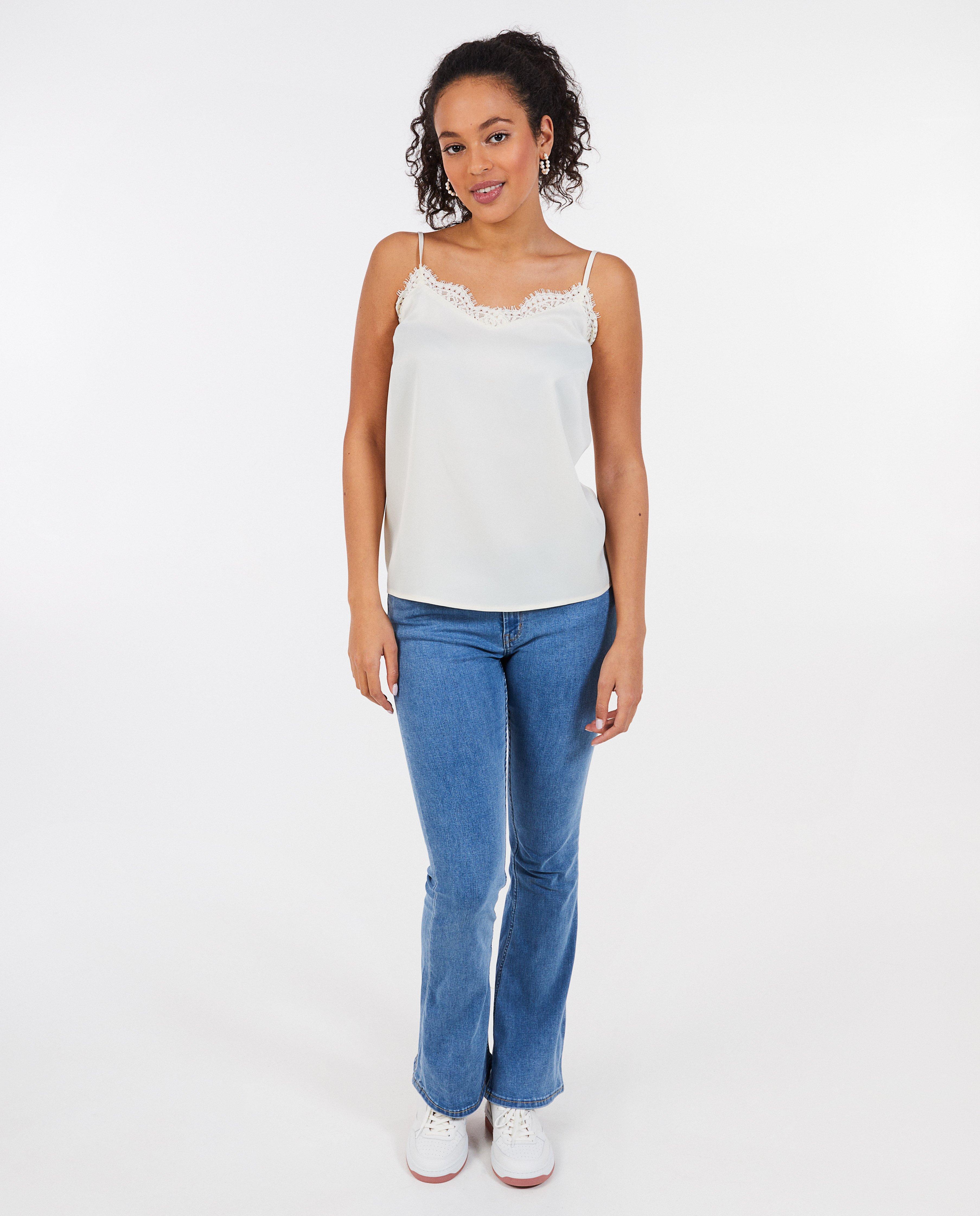 Hemden - Witte top met kant