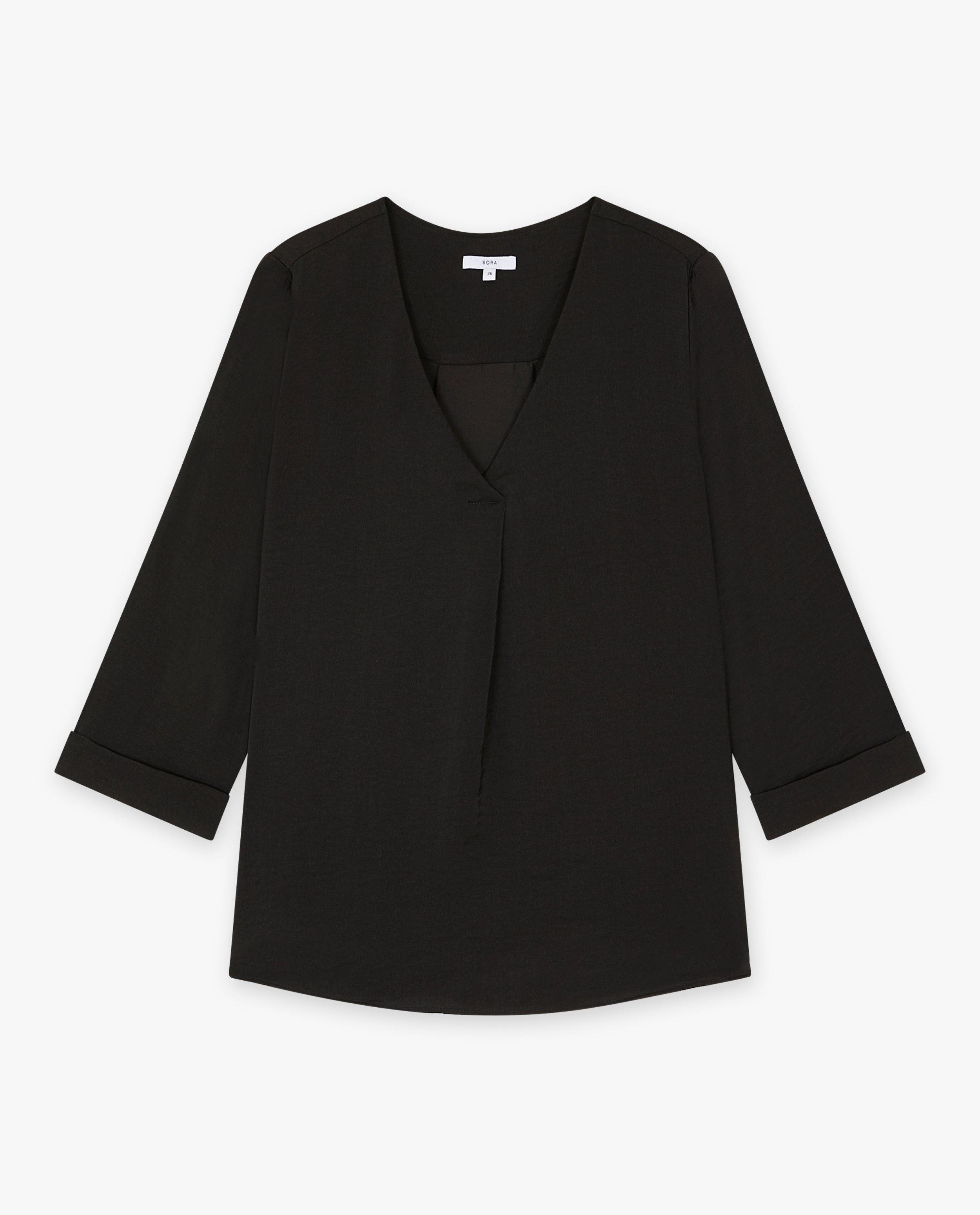 Satijnen blouse - Product Detail - zwart - afbeelding nummer 4