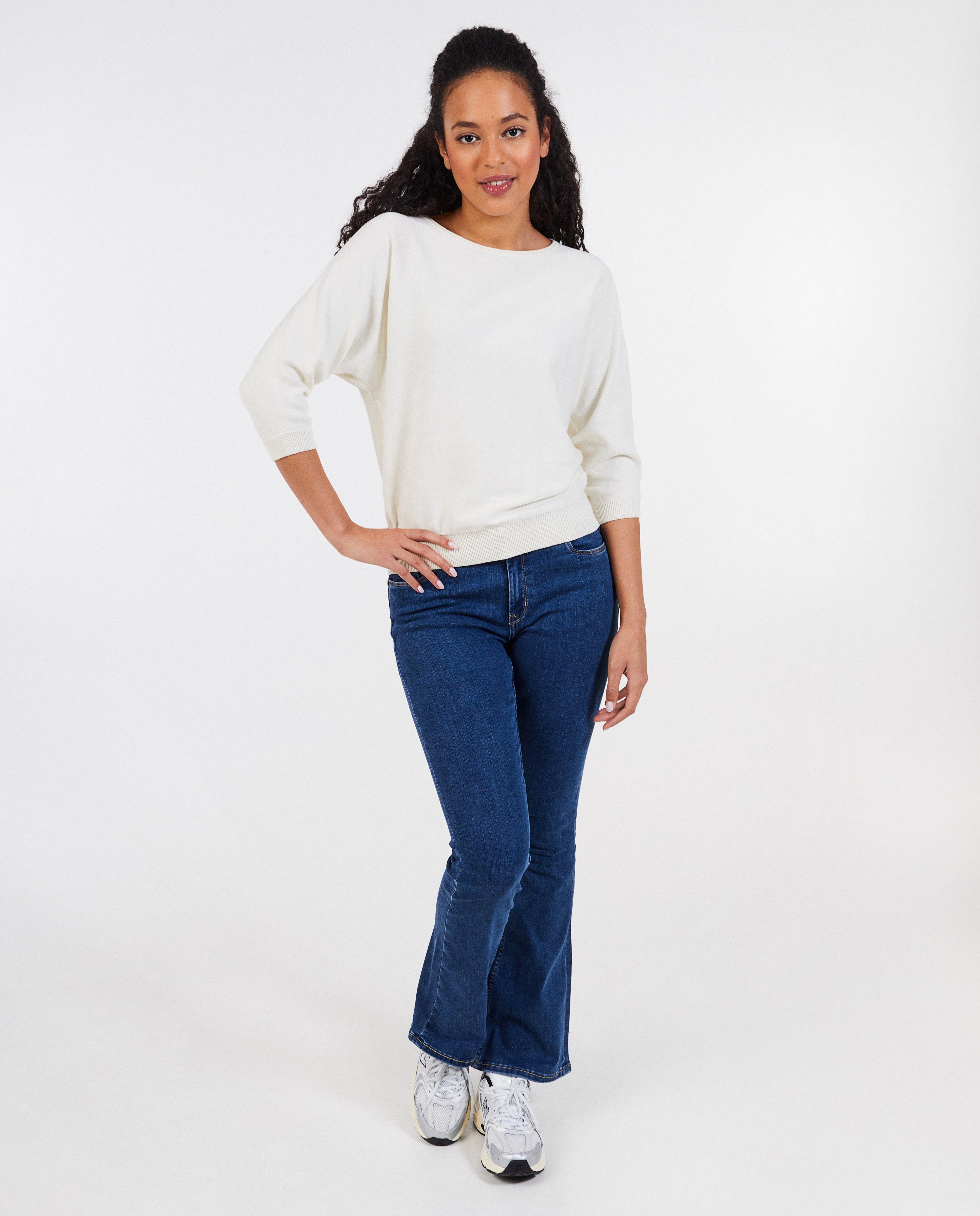 Donkerblauwe jeans, bootcut fit - null - Sora
