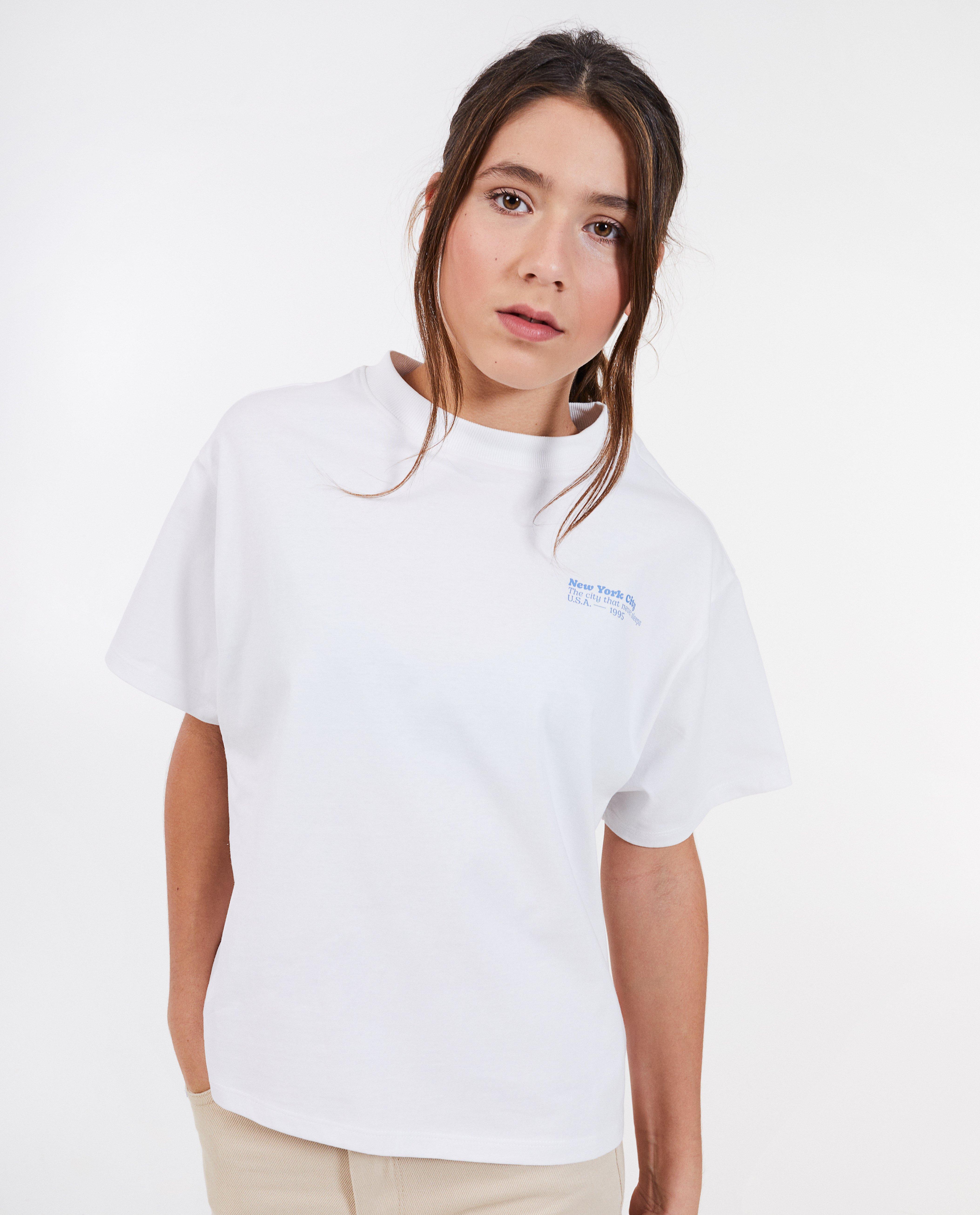 Wit T-shirt met opschrift - null - Groggy