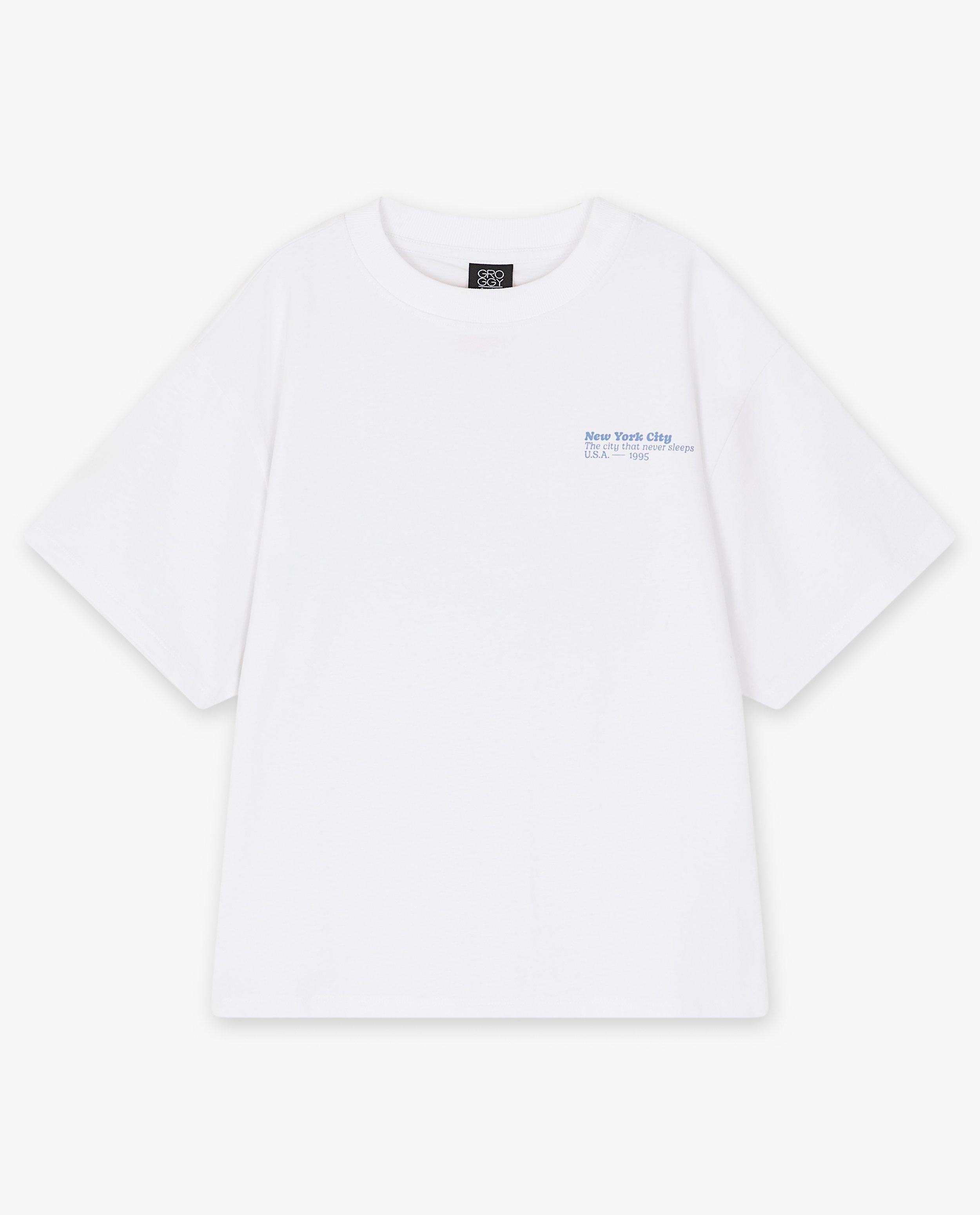 T-shirts - Wit T-shirt met opschrift