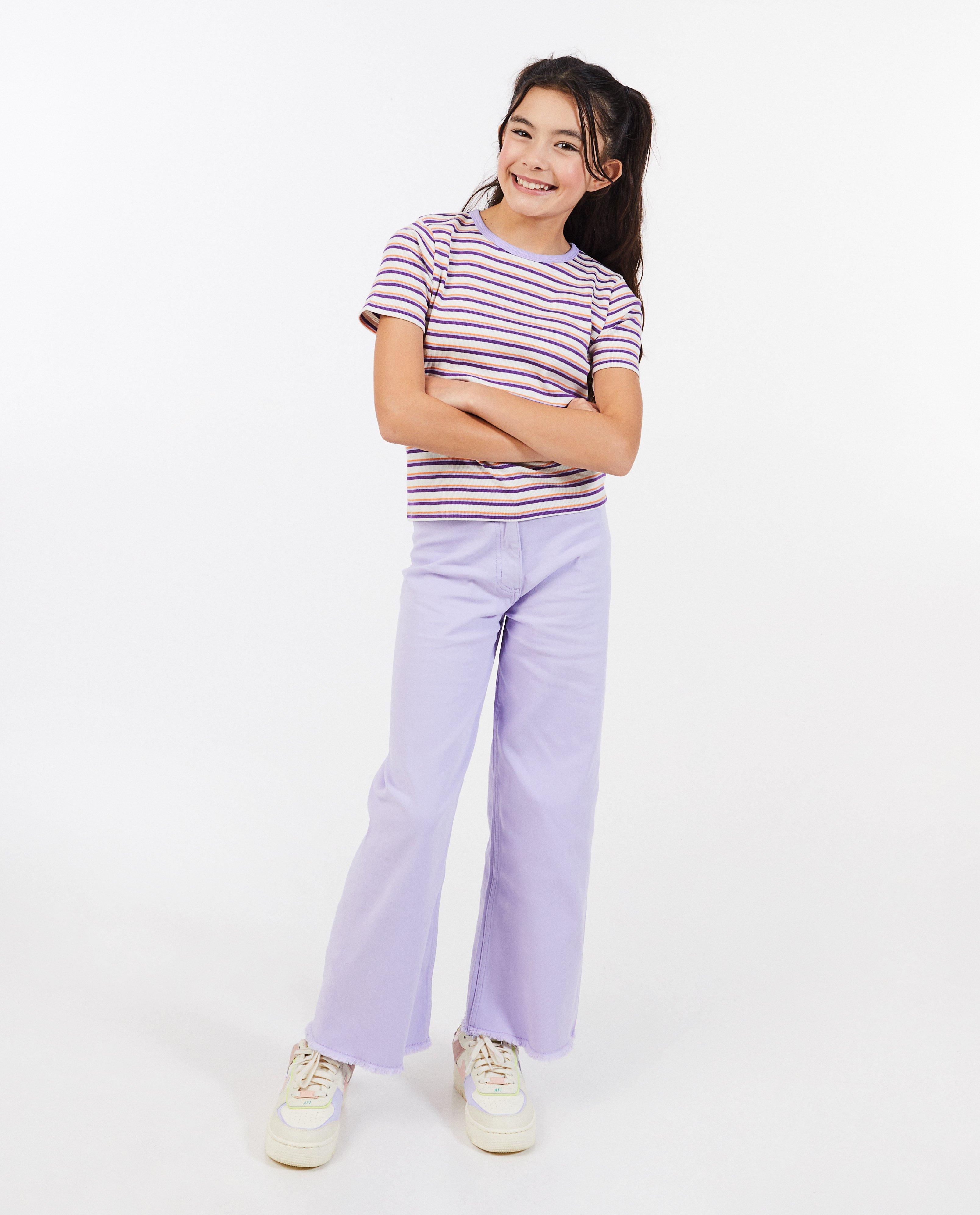 Jeans violet, coupe droite - null - Besties